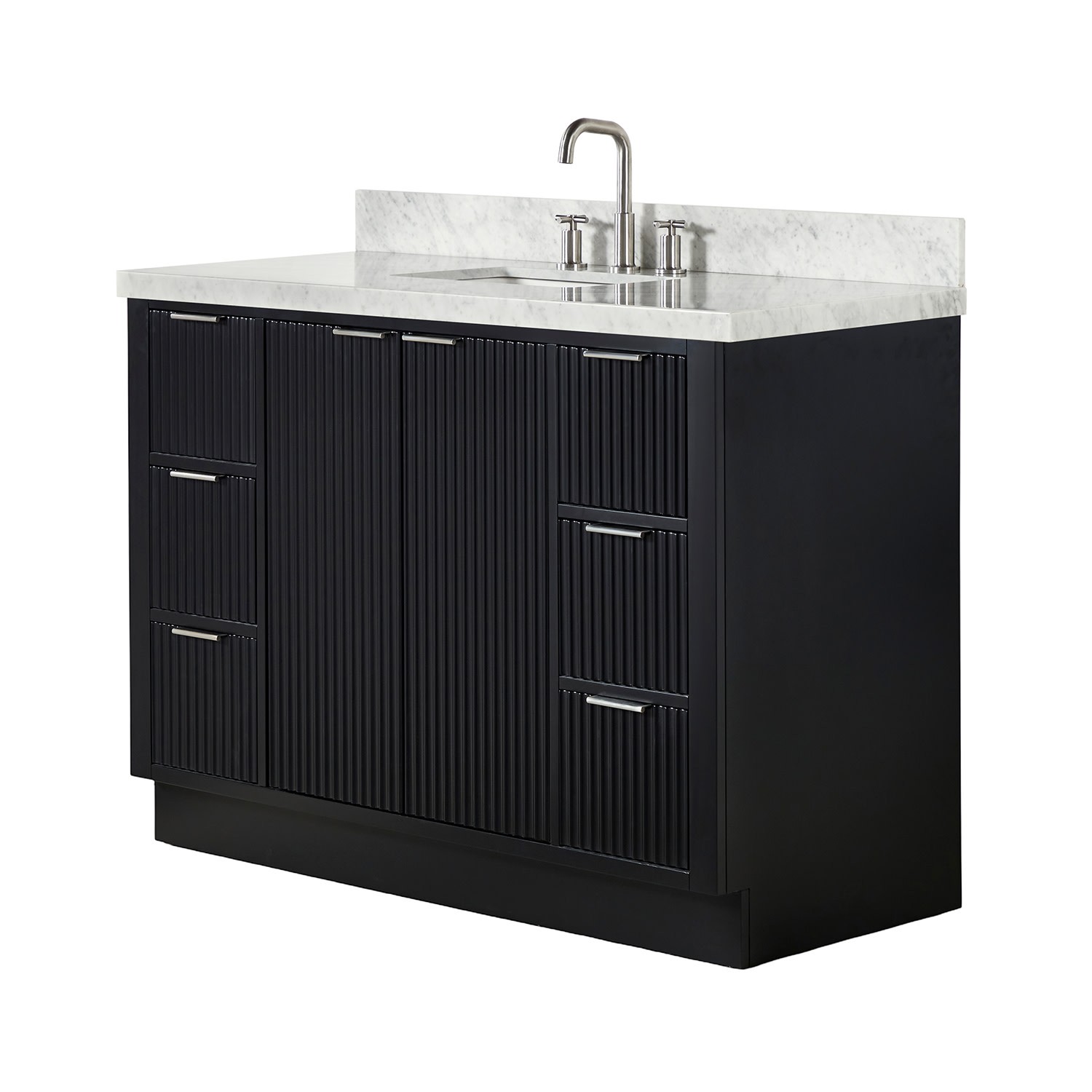 Ariel P49CWRVO Milan 49″ – Warm White / Italian Carrara Marble Top / Brushed