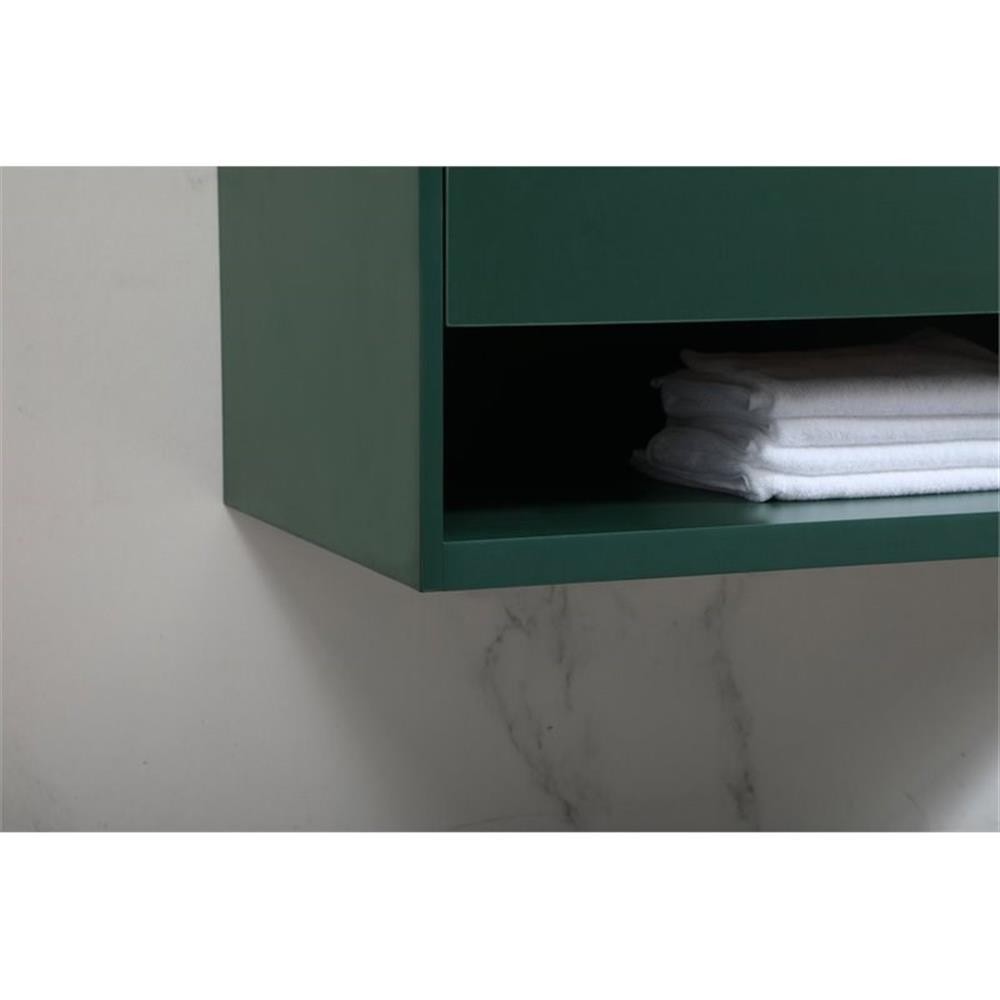 Elegant Decor Roman 40″ Aluminum Alloy MDF Single Bathroom Vanity in Green