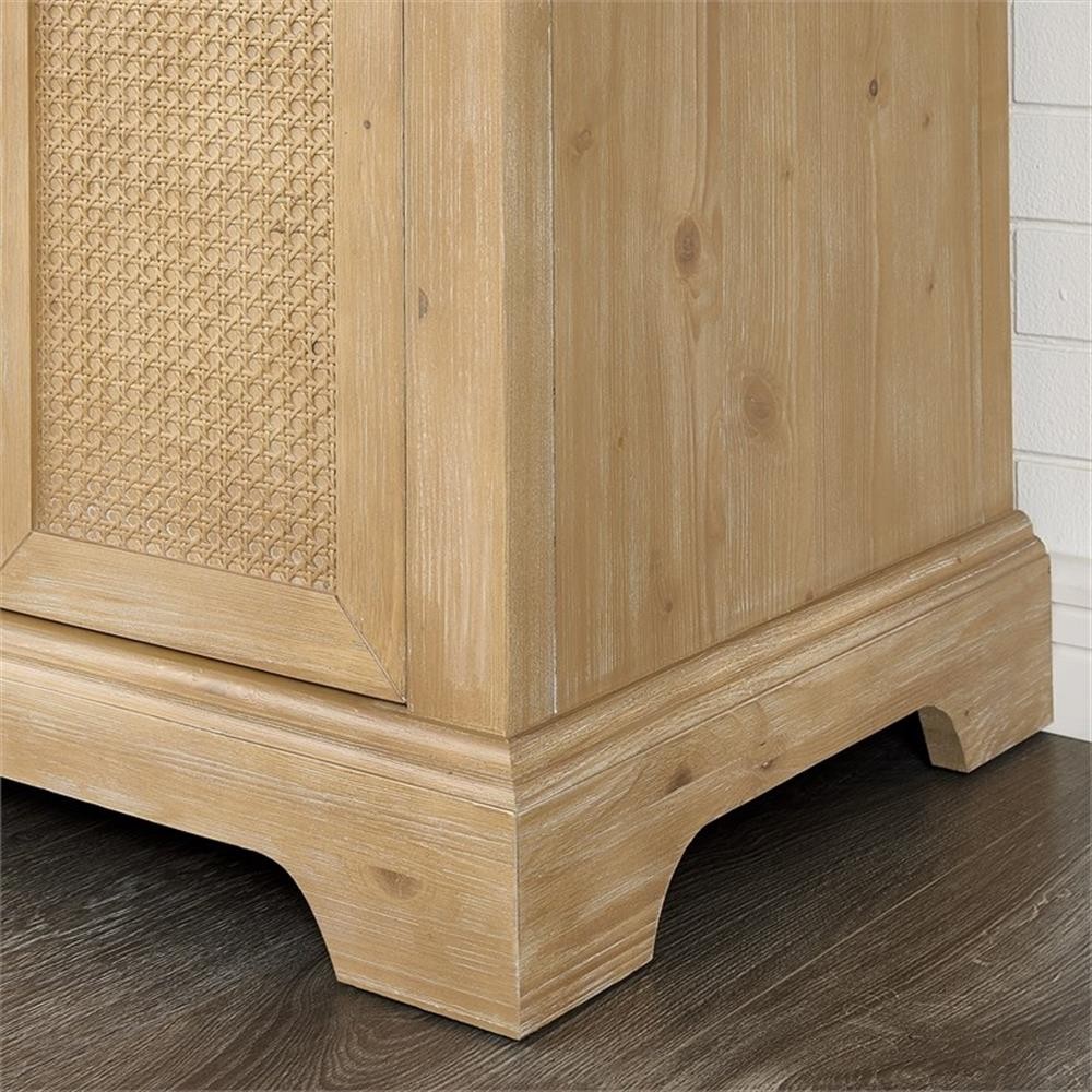 Hervas 36″ Fir Wood Brown Single Bath Vanity with Black Natural Celestite Marble