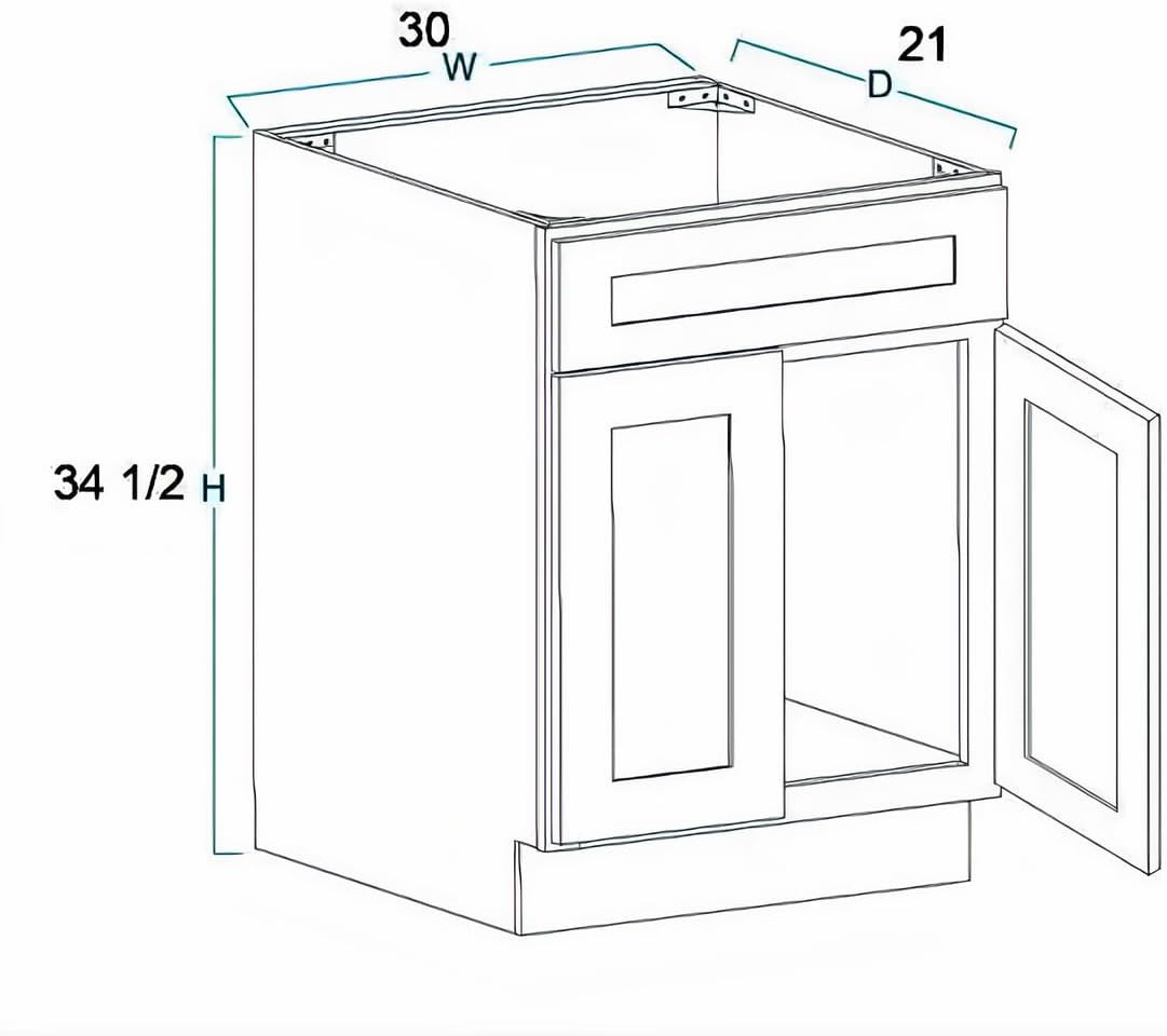 Bathroom Vanity Sink Base Ready-To-Assemble Bathroom Cabinet 24″/30’/36″ Width (