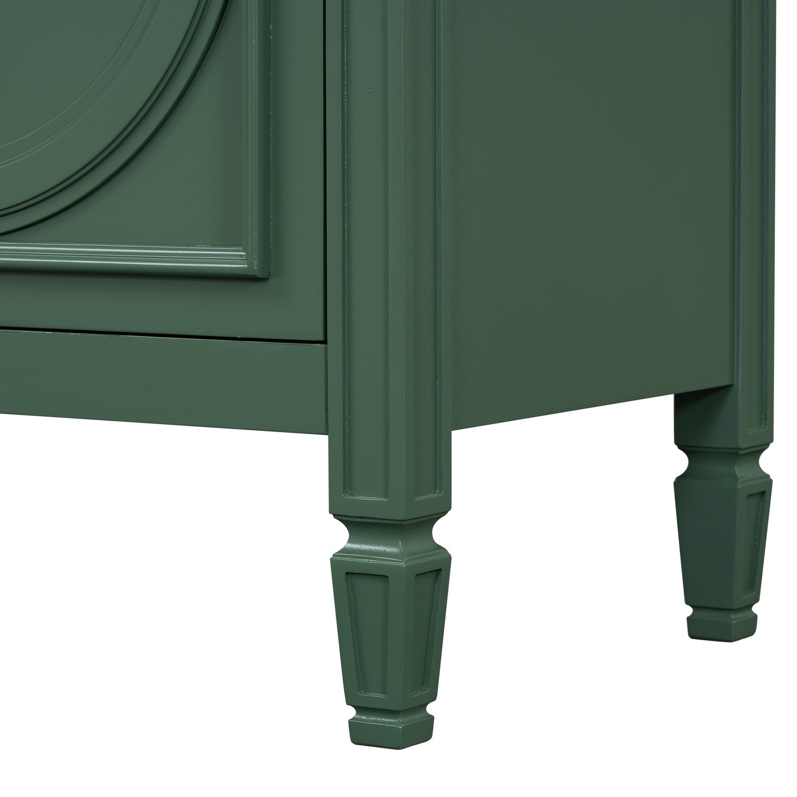 30″ Bathroom Vanity with Ceramic Sink, Two Doors & Drawer, Green