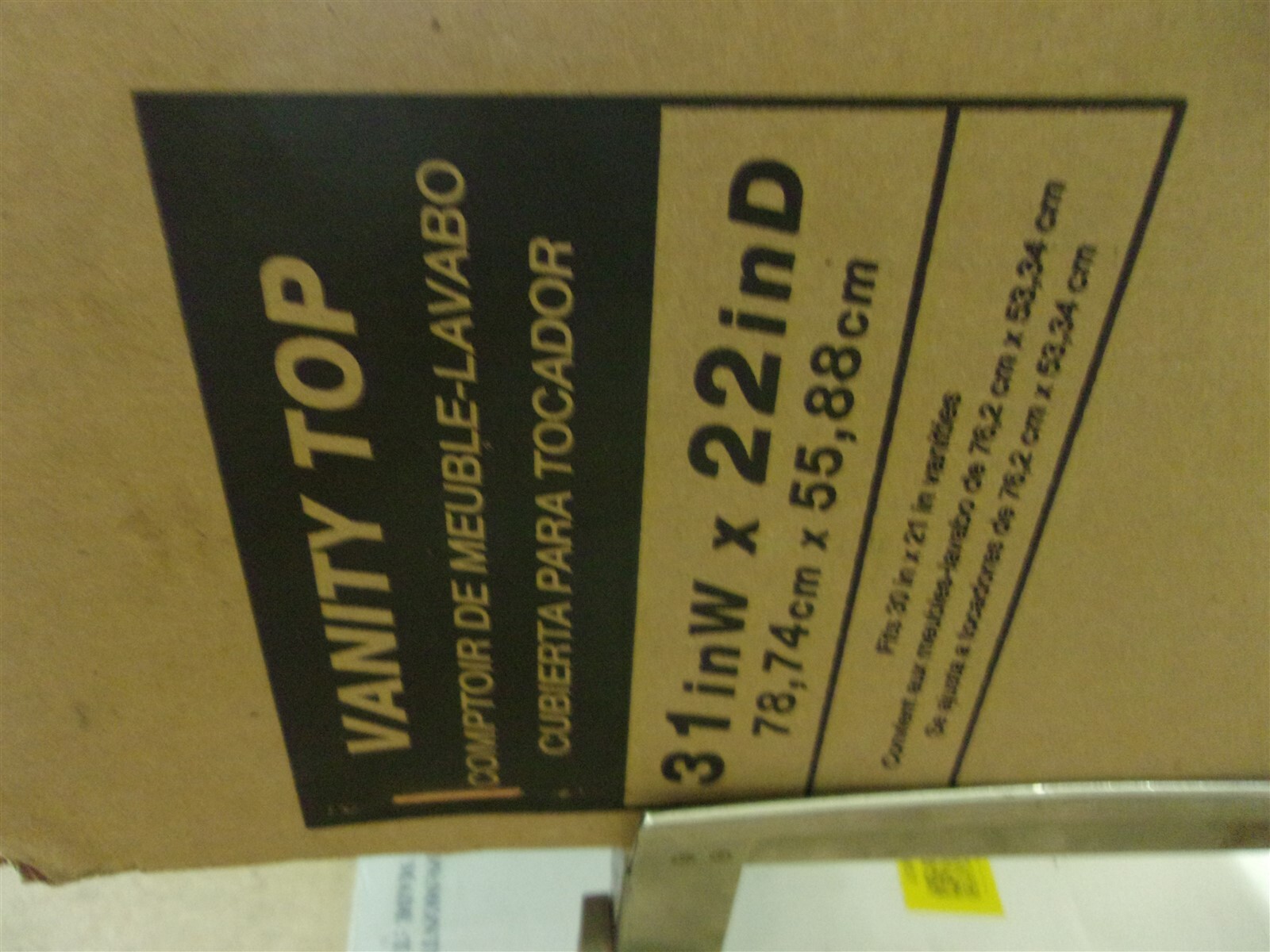 NEW Vanity Top Solid White 31X22″ TR231-3 *FREE SHIPPING*