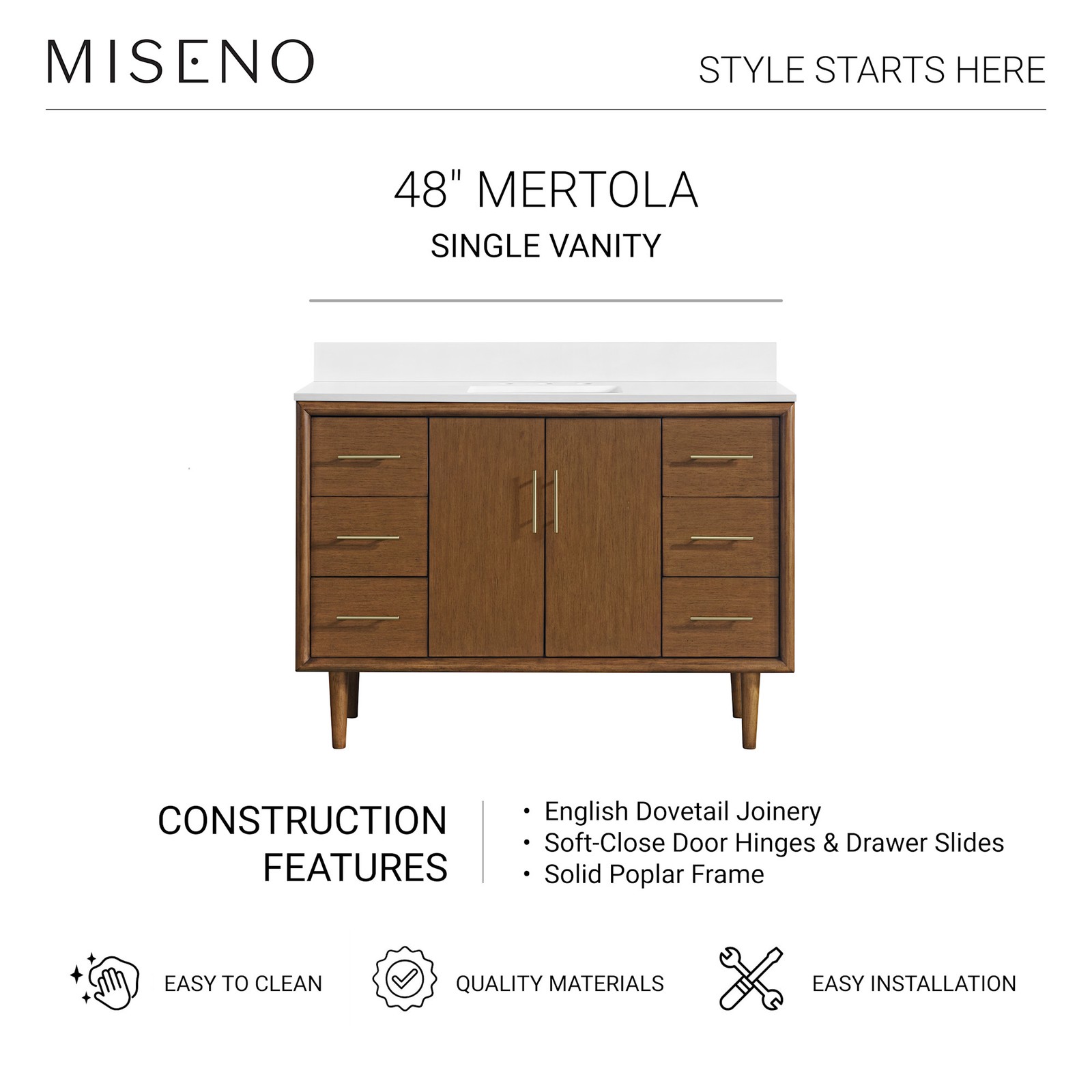 Miseno MV-N252-V48 Mertola 48″ – Dark Maplewood