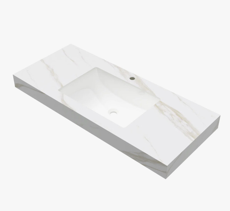 48″ Sintered Stone Vanity Top with Undermount Ceramic Basin