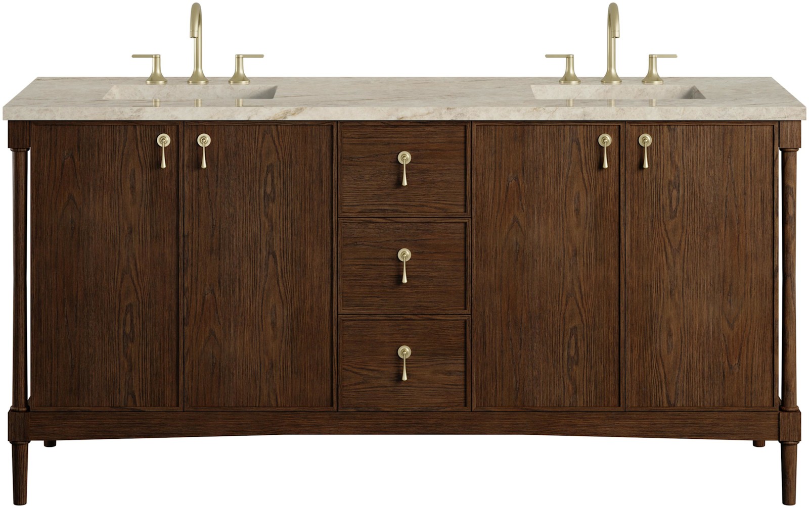 James Martin Vanities D680-V72-3TJR Kinnsden 72″ – Sable Oak