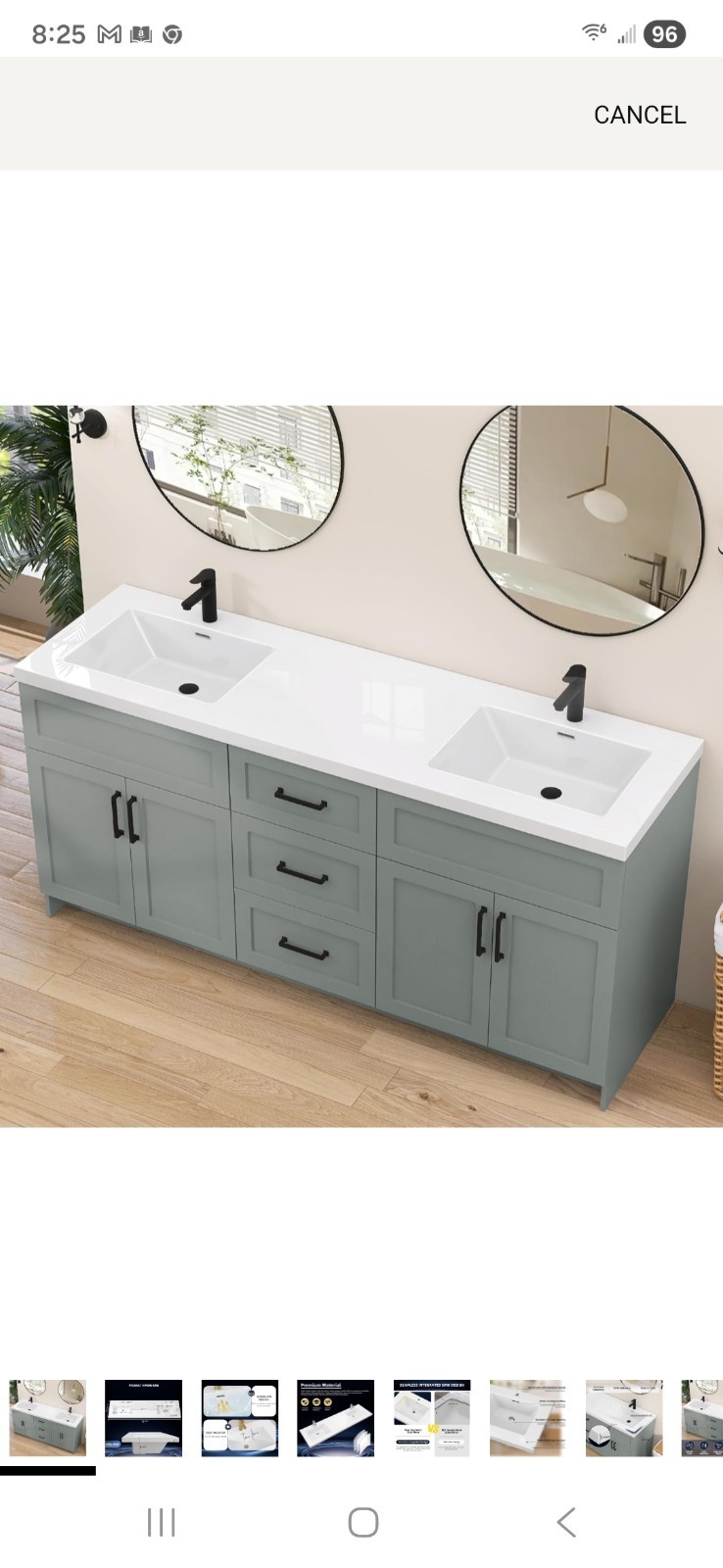 72 vanity top double sink Top NO Vanity Cabinet sink top only