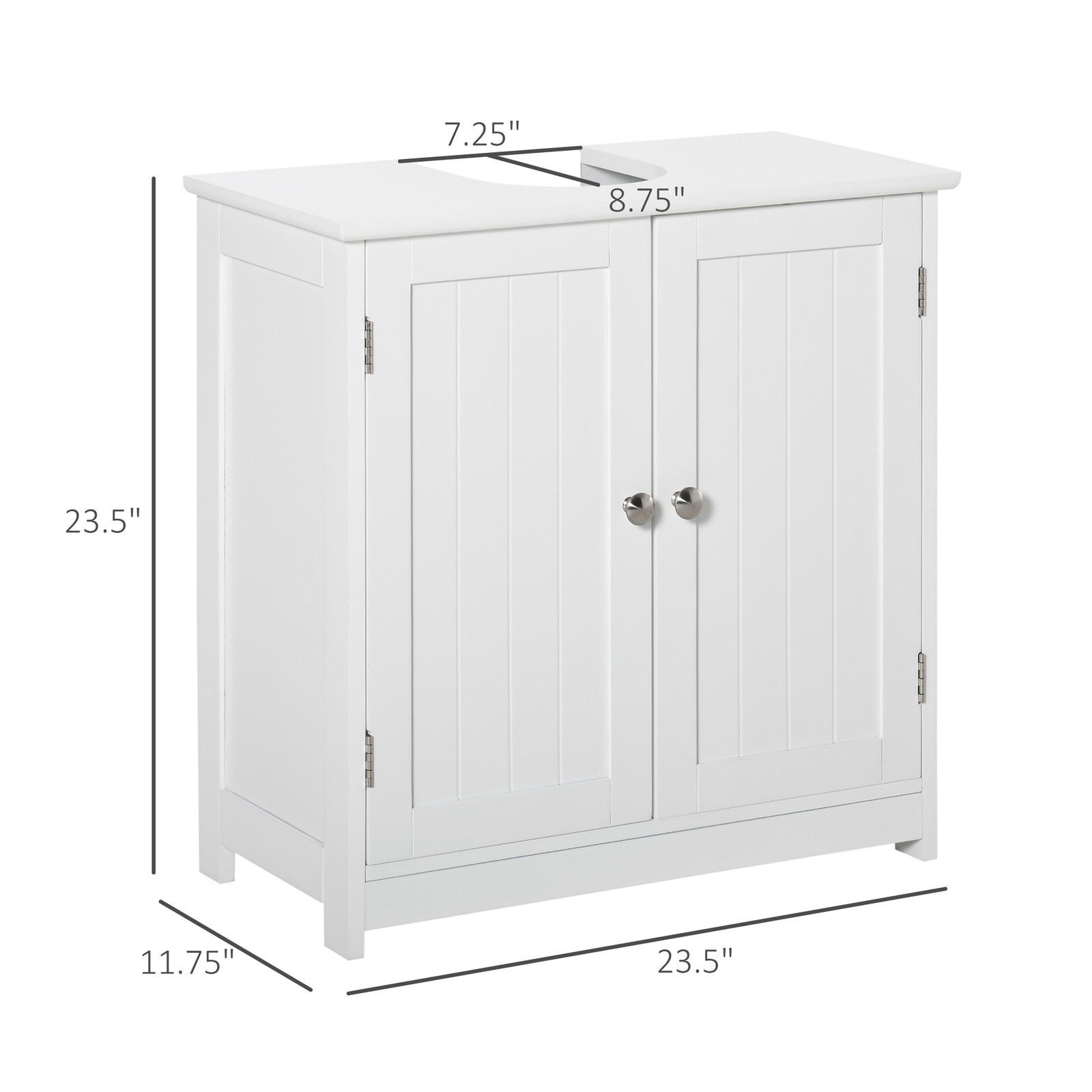 Bathroom Vanities, Bathroom Sink Cabinets with U-Shape Cut-Out and Adjustable