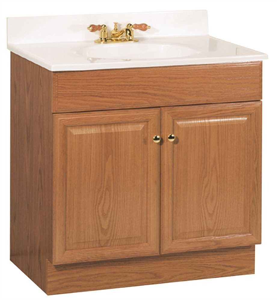 RSI HOME PRODUCTS 30 in. x 31 in. x 18 in. Bathroom Vanity Cabinet in Oak