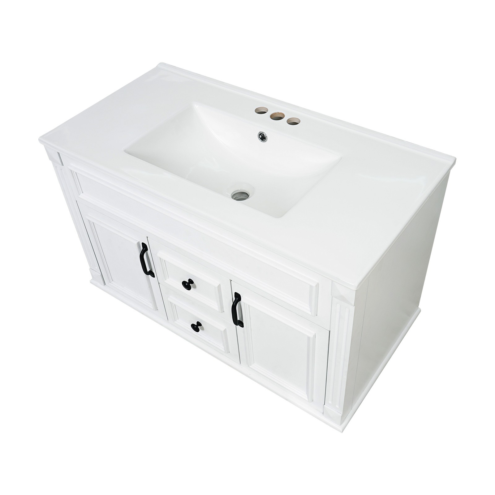 FUNIDEE 36inch Wall Mounted Bathroom Cabinet with Ceramic Sink Combo Vanity Set