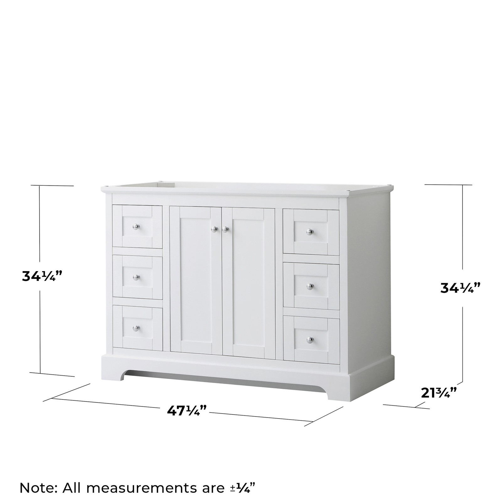 Wyndham Collection WCV232348SCXSXXM46 Avery 48″ Single – White / Polished Chrome