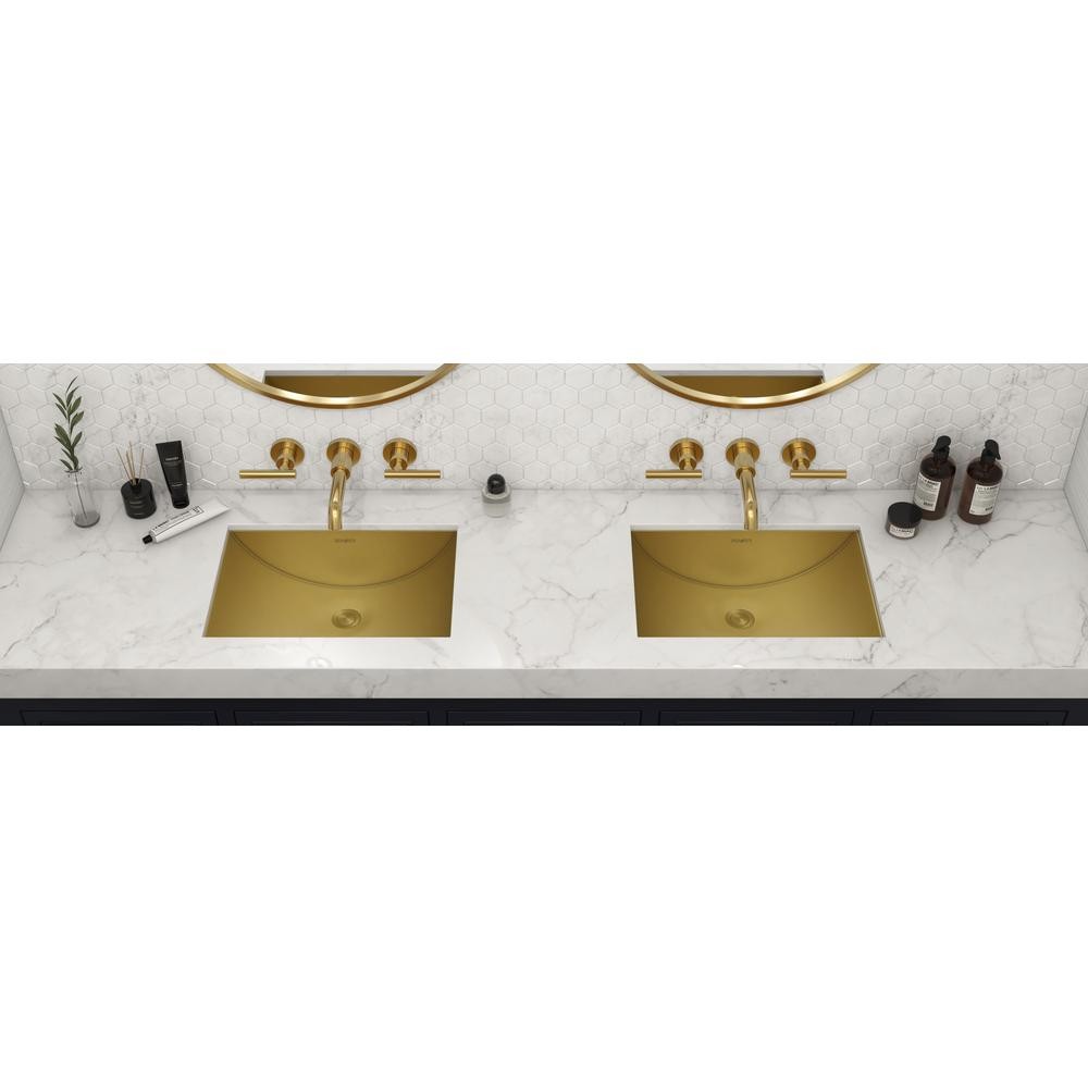 Ruvati 18 x 12 inch Brushed Stainless Steel Rectangular Bathroom Sink…