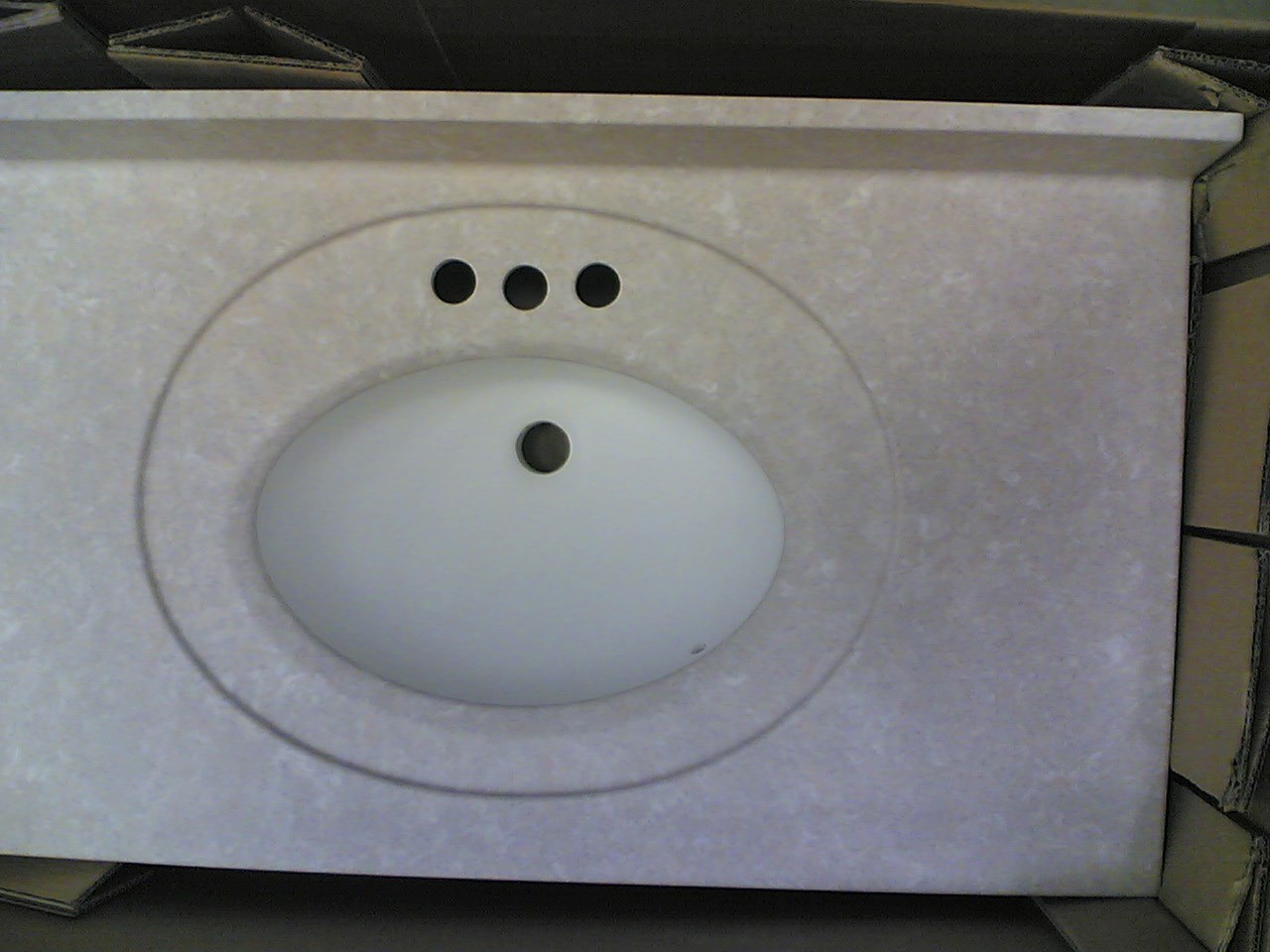 NEW: Elegant Cultured GRANITE Bathroom VANITY TOP + Double-Bowl Sinks (73 x 22)