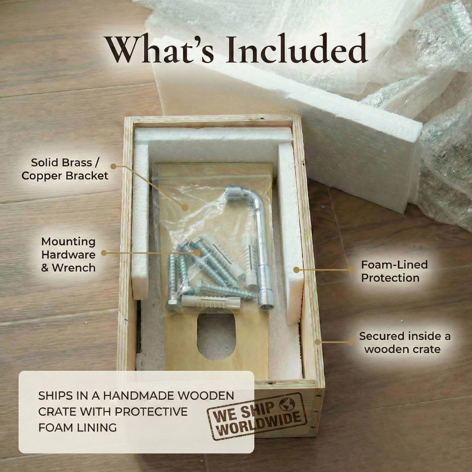 Handcrafted Wall Mount Sink Bracket: Small Space Vanity – TerraFez
