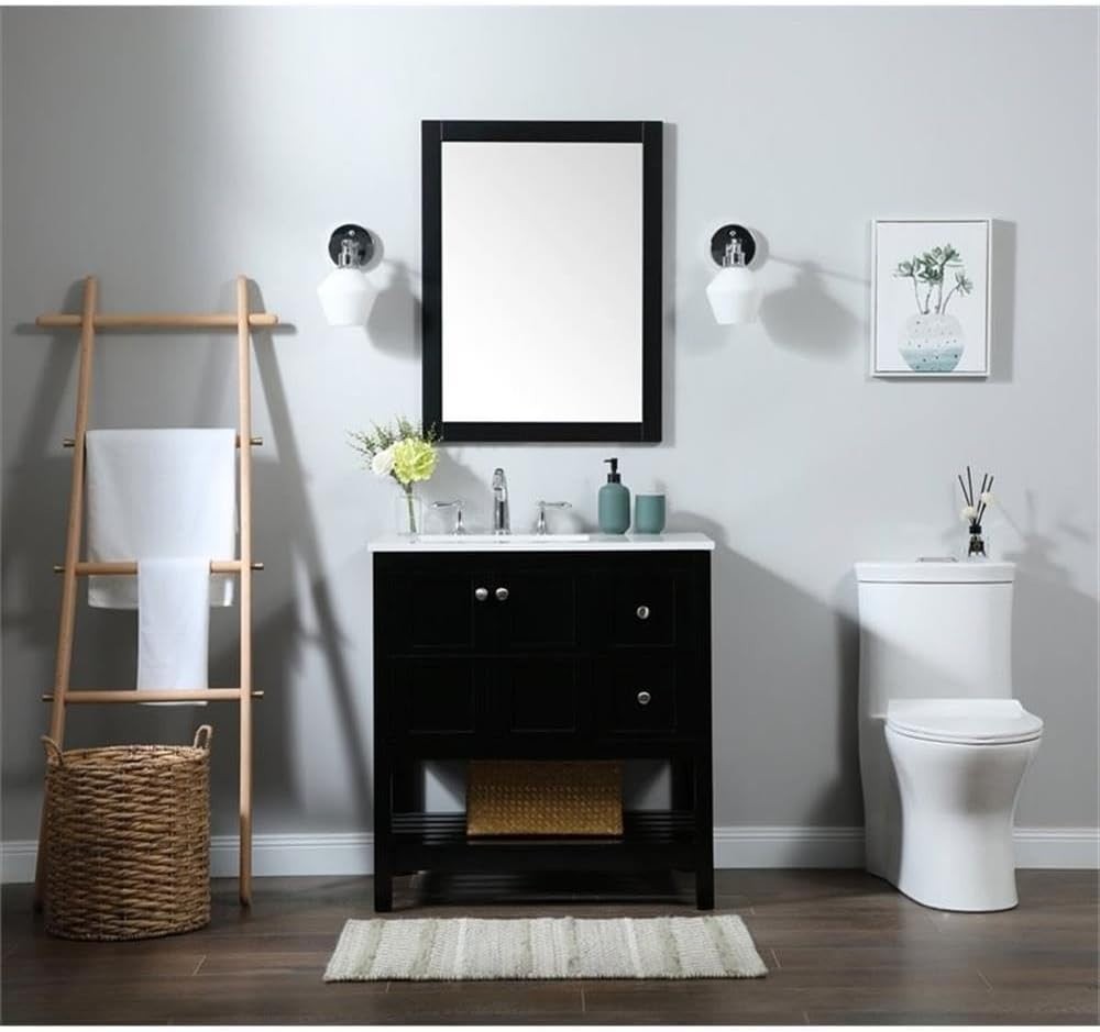 Elegant Lighting – VF16432BK – 32 inch Single Bathroom Vanity in Black Finish