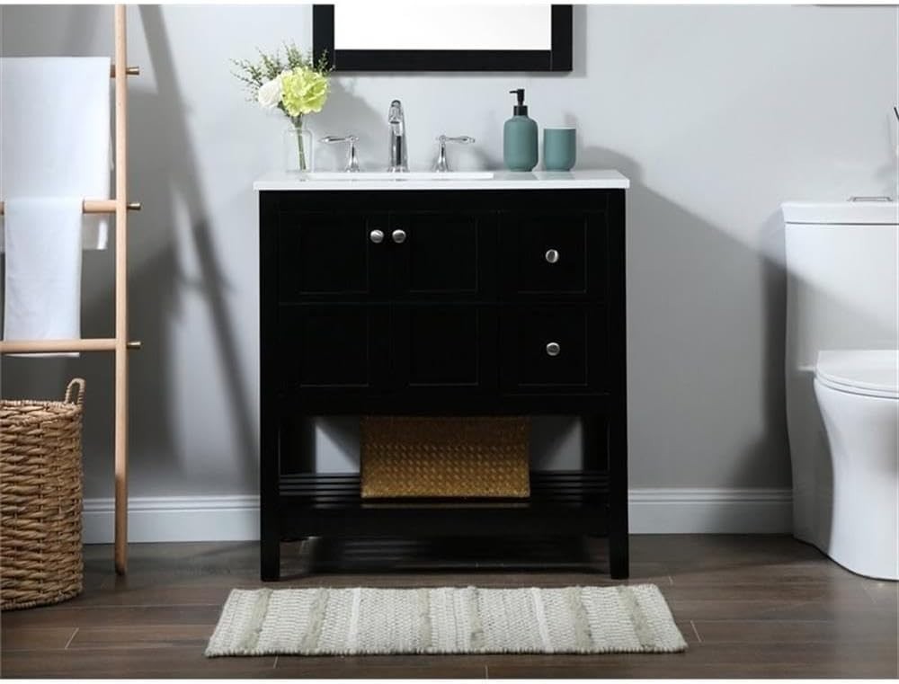 Elegant Lighting – VF16432BK – 32 inch Single Bathroom Vanity in Black Finish