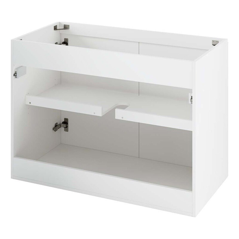 Modway Vitality 35″ Plastic and Wood Wall-Mount Bathroom Vanity in White