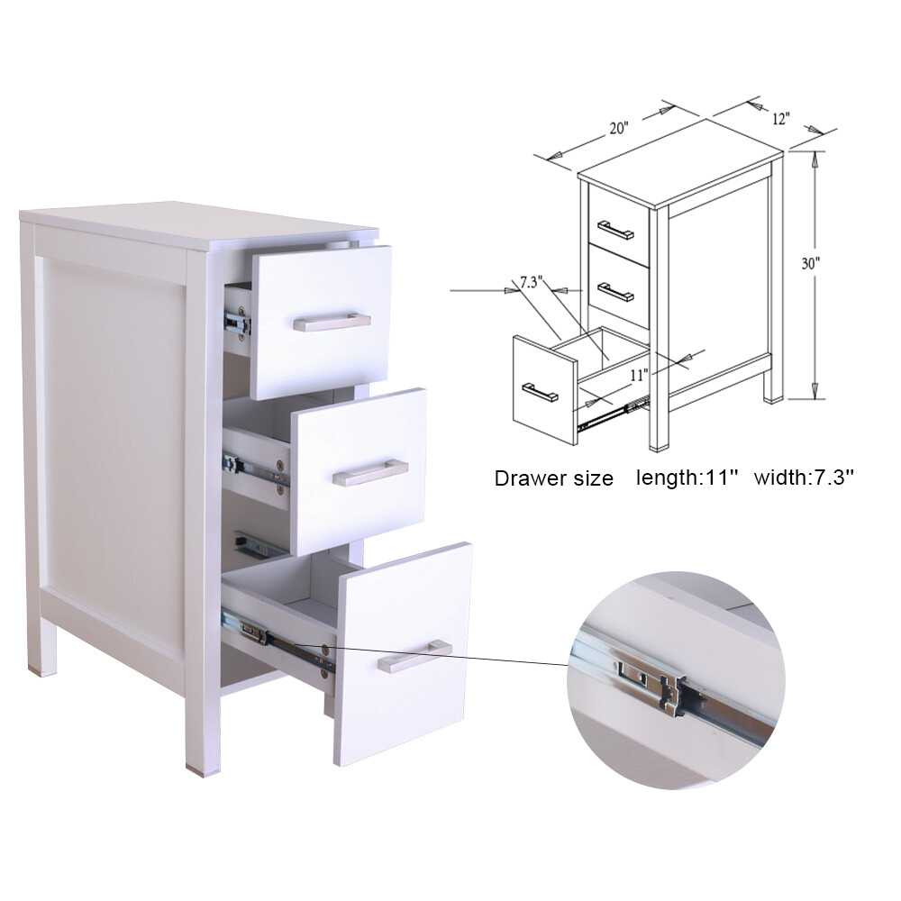 72″ Bathroom Vanity Set Tempered Clear Glass Vessel Sink No Mirror White Combo