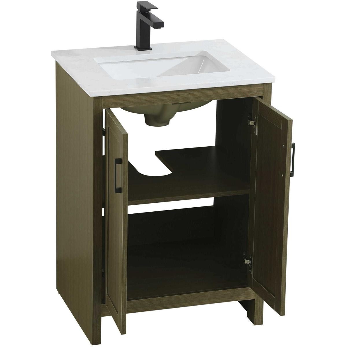 Elegant Lighting VF25124MCB Finnley Vanity Chestnut Brown