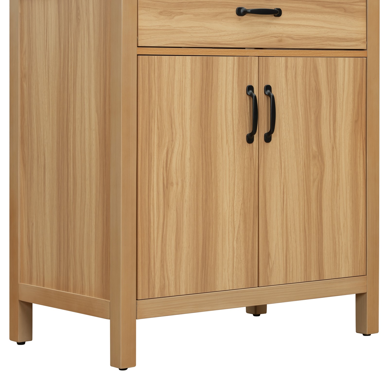 30″ Wood Bathroom Vanity with Solid Wood Frame, 2 Soft Close Doors,1 Flip Drawer