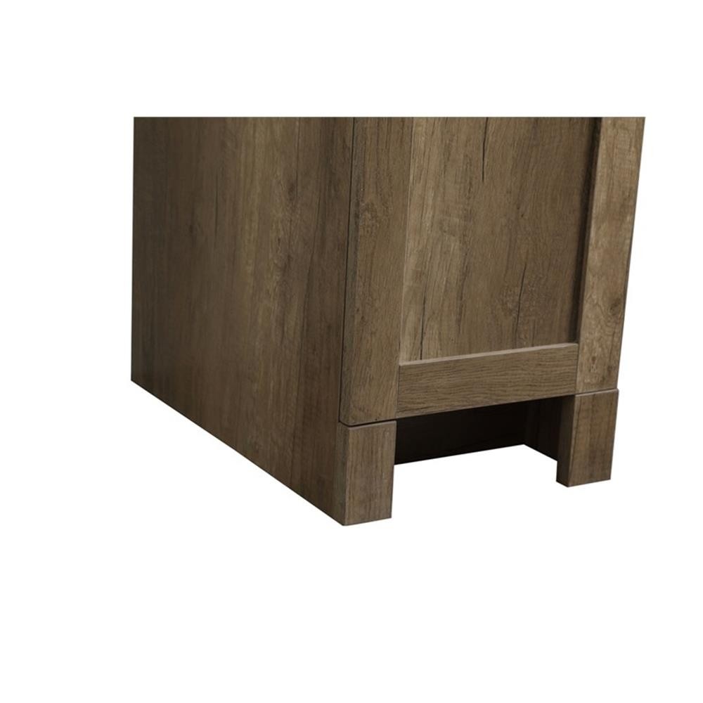 Pemberly Row Transitional 54″ Solid Wood Bathroom Vanity in Natural Oak