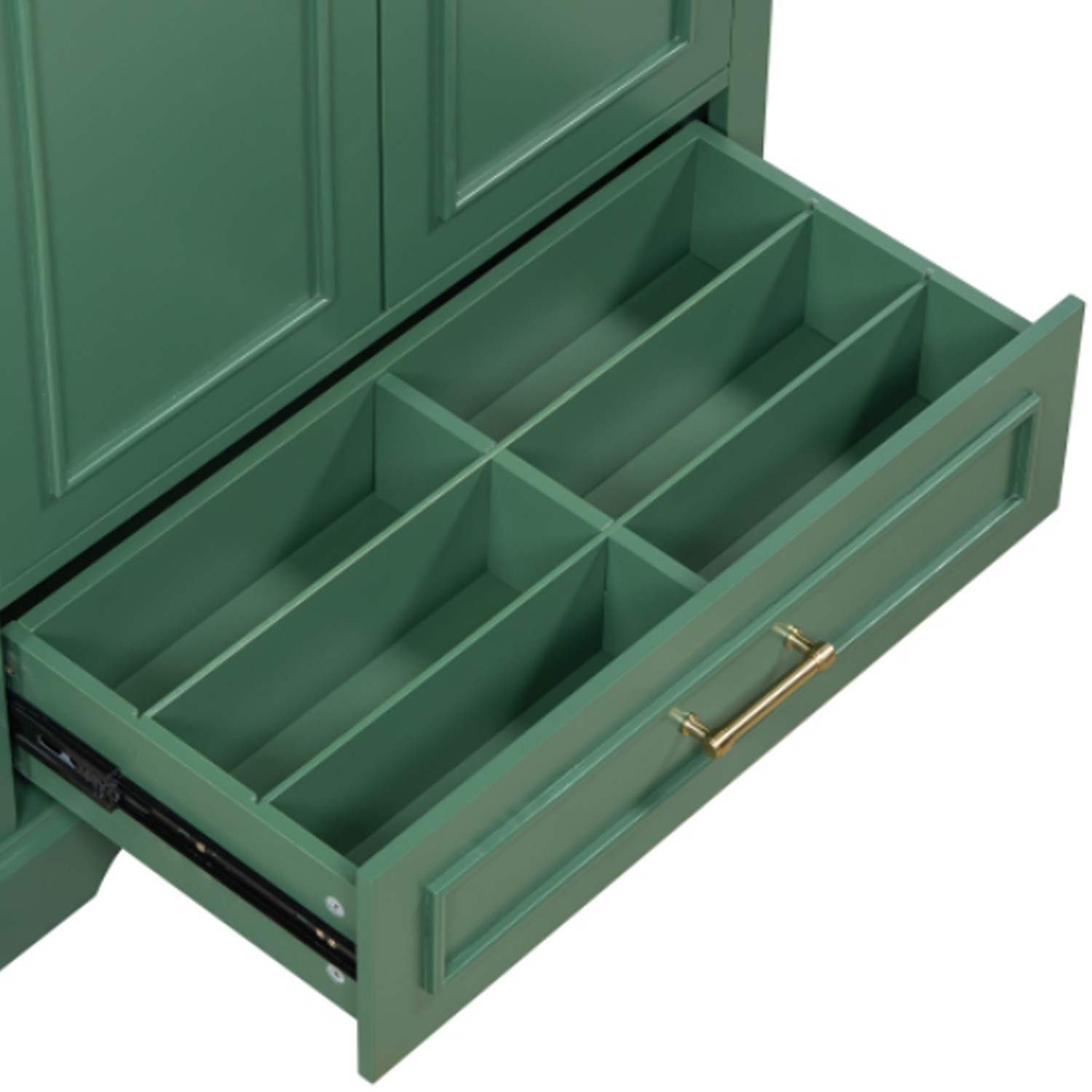 Solid Wood Green Bathroom Sink Vanity Modern Stylish 30 inches Bathroom Vanity