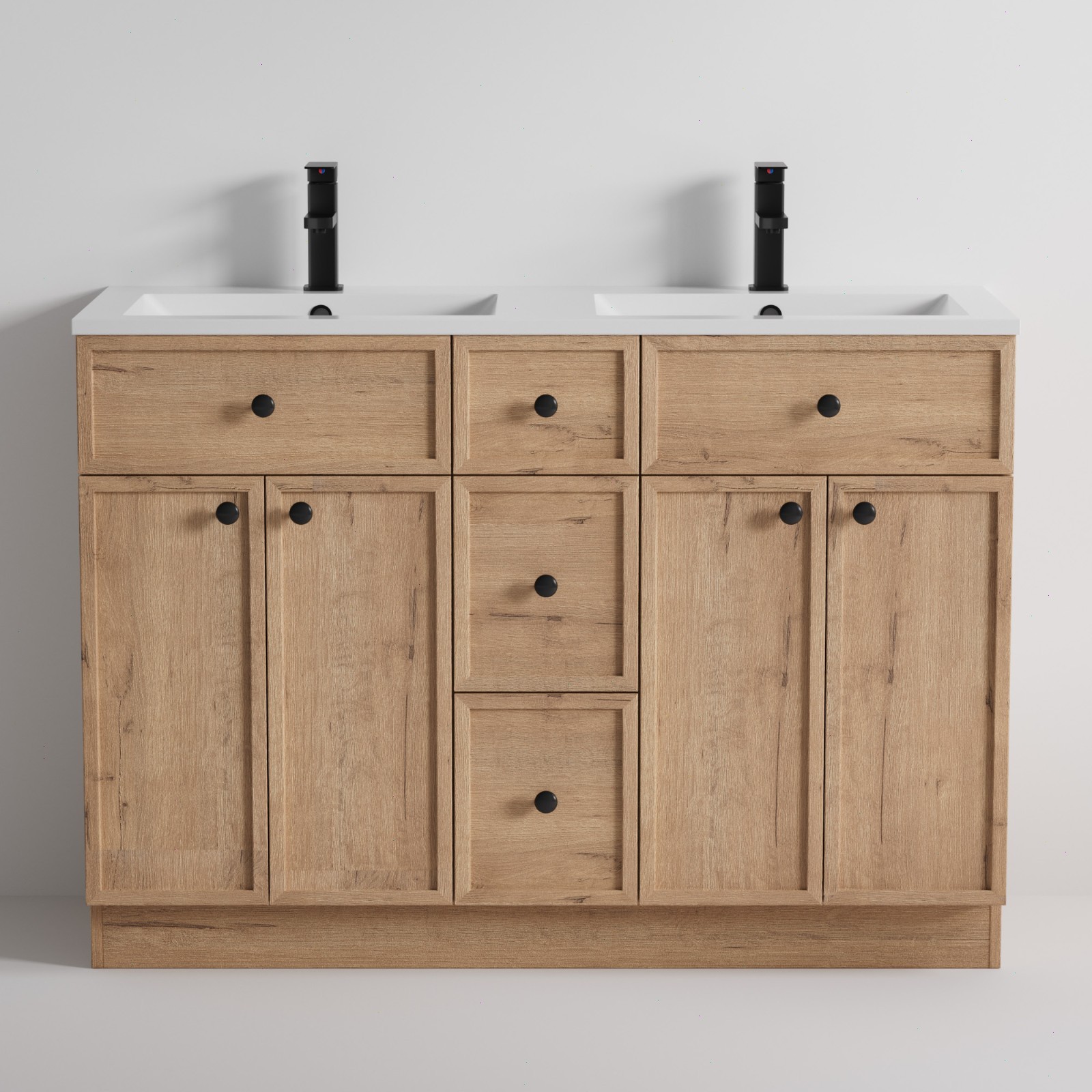 36″/ 48″/ 60″ /72″ Bathroom Vanity Set With Resin Sink, Faucet