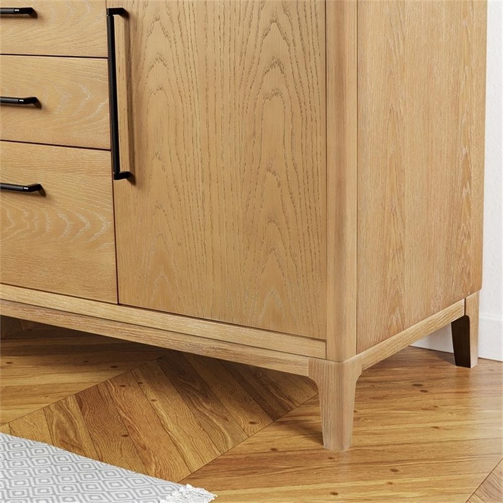 Gara 72″ Double Bath Vanity in Washed Ash Grey w/ White Grain Composite & Mirror