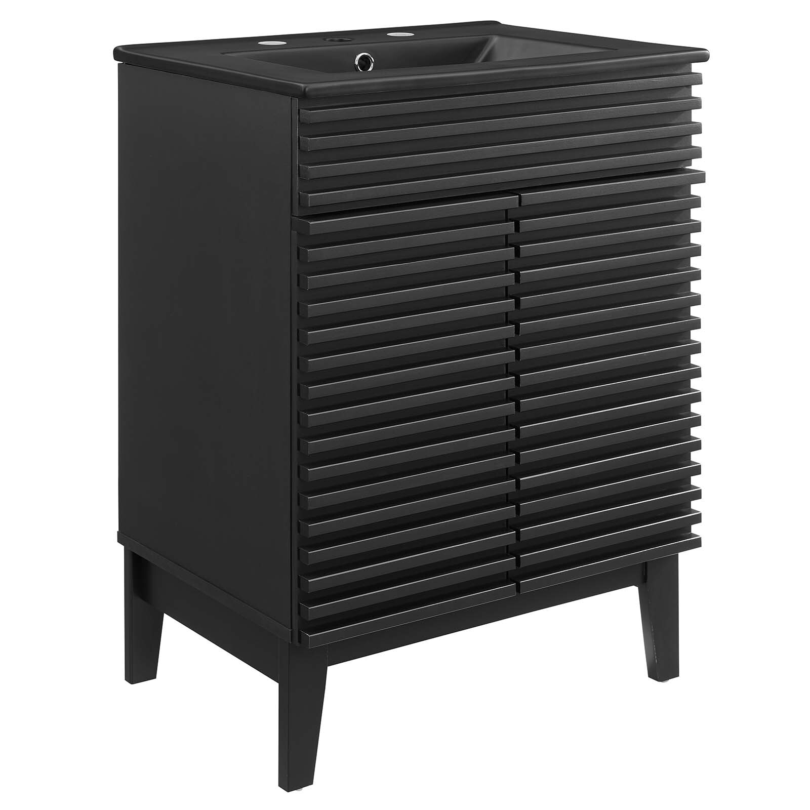 Modway Render 24″ Bathroom Vanity With Sink in Black Black