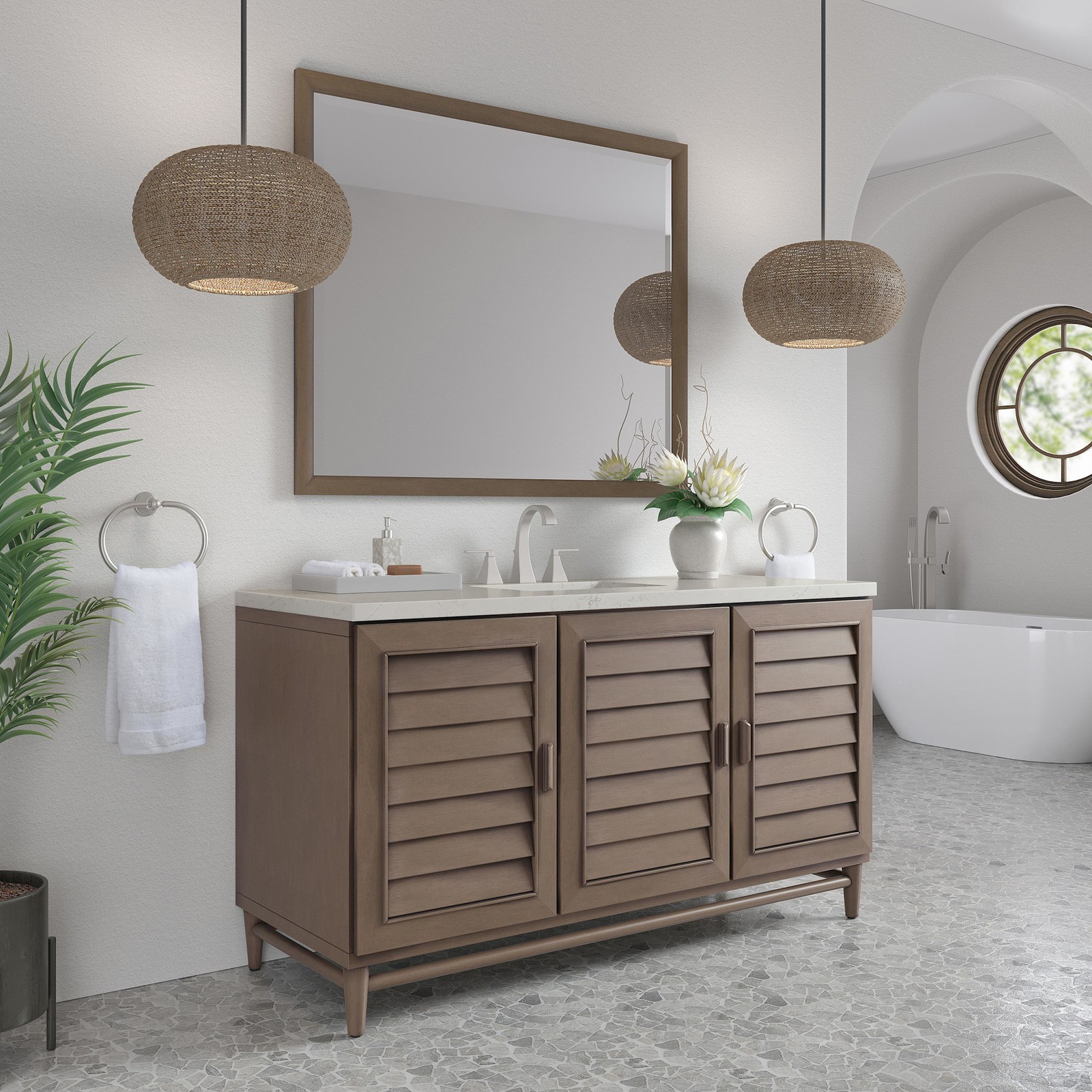 James Martin Vanities 620-V60S-3SFR Portland 60″ – Wood