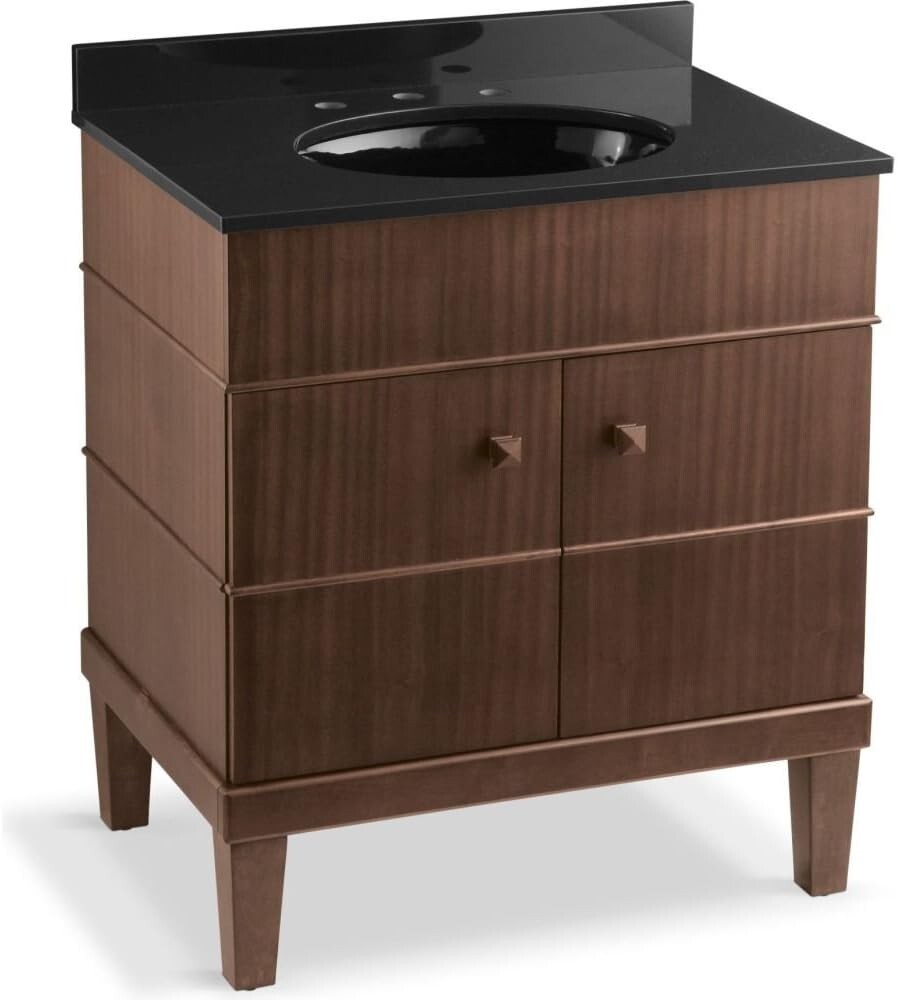 Kohler K-2732-F25 Evandale Three-Piece Vanity, Sapele – NEW IN BOX
