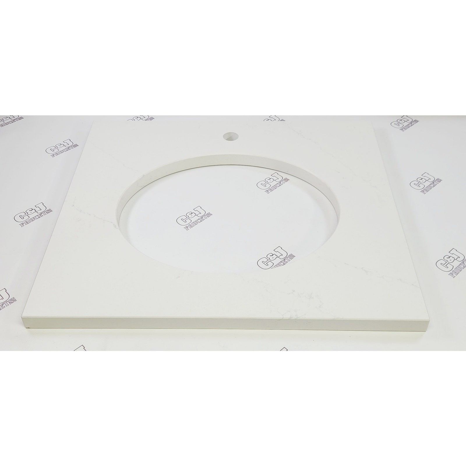 Kohler 28247-EST Silestone Quartz 25″ Vanity Top Oval Cutout – ET Statuario