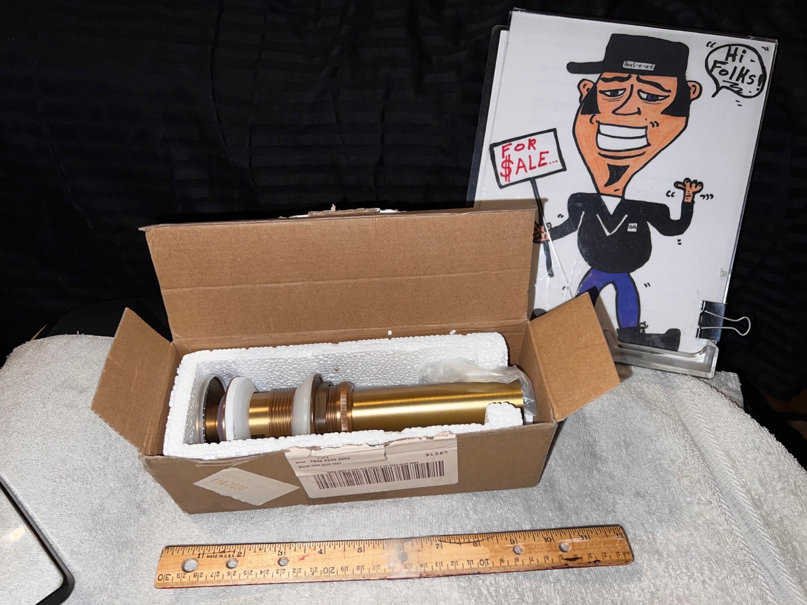 POP UP SINK DRAIN Stopper with Overflow Brass Body BY OAKLAND NEW IN BOX READ💦