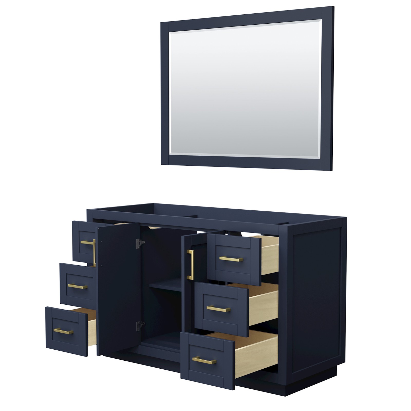 Wyndham Collection WCF2929-54S-CX-M46 Miranda 54″ Single – White / Brushed Gold