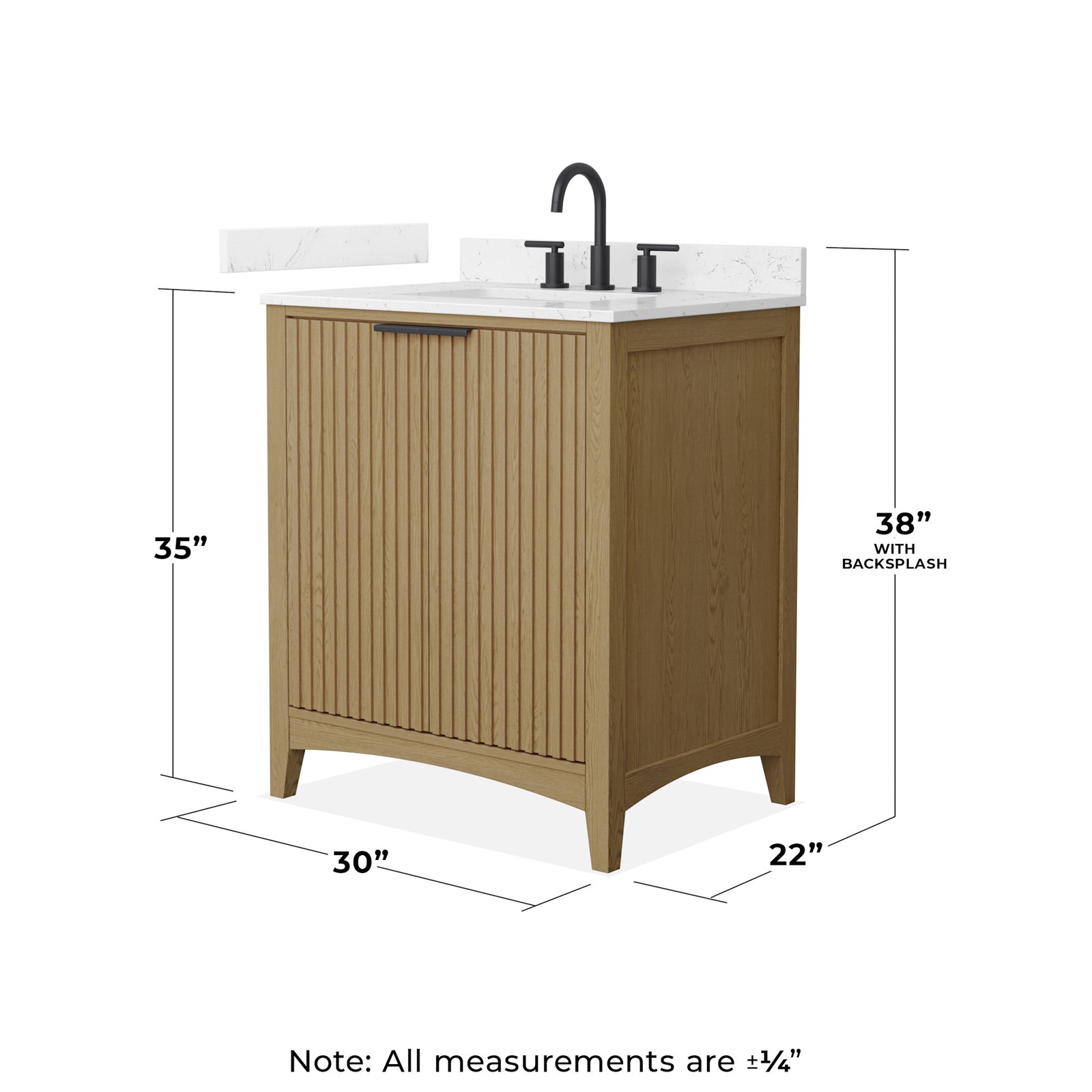 Wyndham Collection WCF9191-30S-VCA-US3MXX Palmilla 30″ – Natural Oak / White