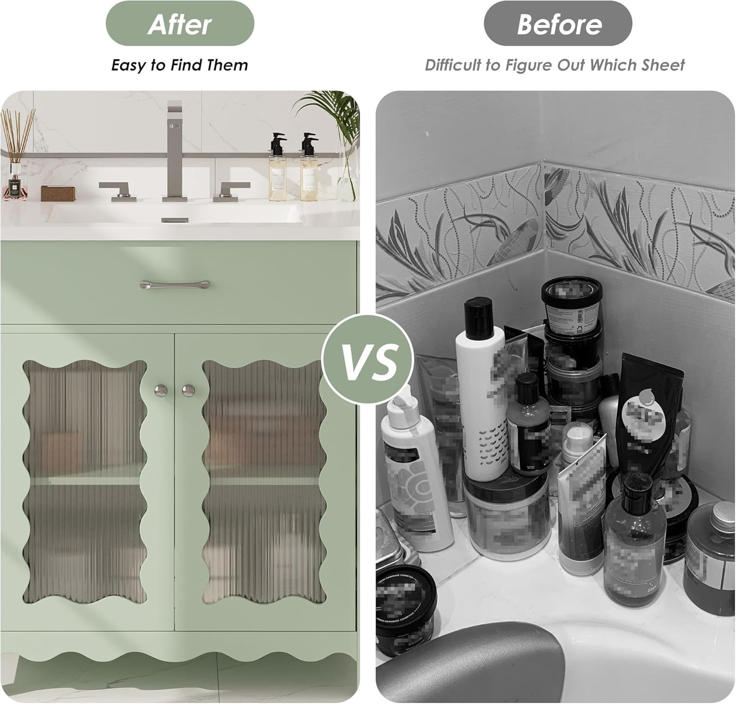 Practicality Bathroom Cabinet With Sink 31” Bathroom Vanity With Tempered Glass