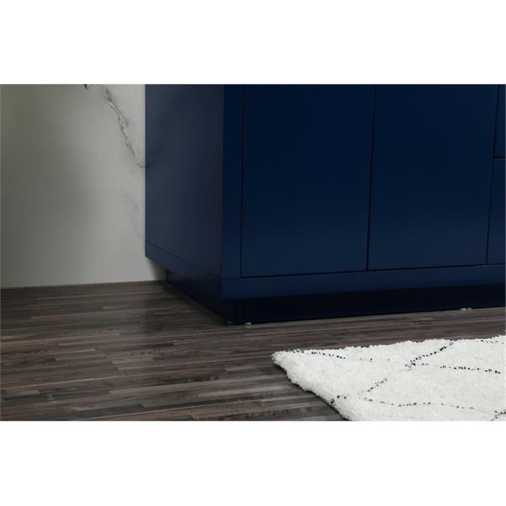 Elegant Decor Blake 60″ Aluminum Alloy MDF Double Bathroom Vanity in Blue