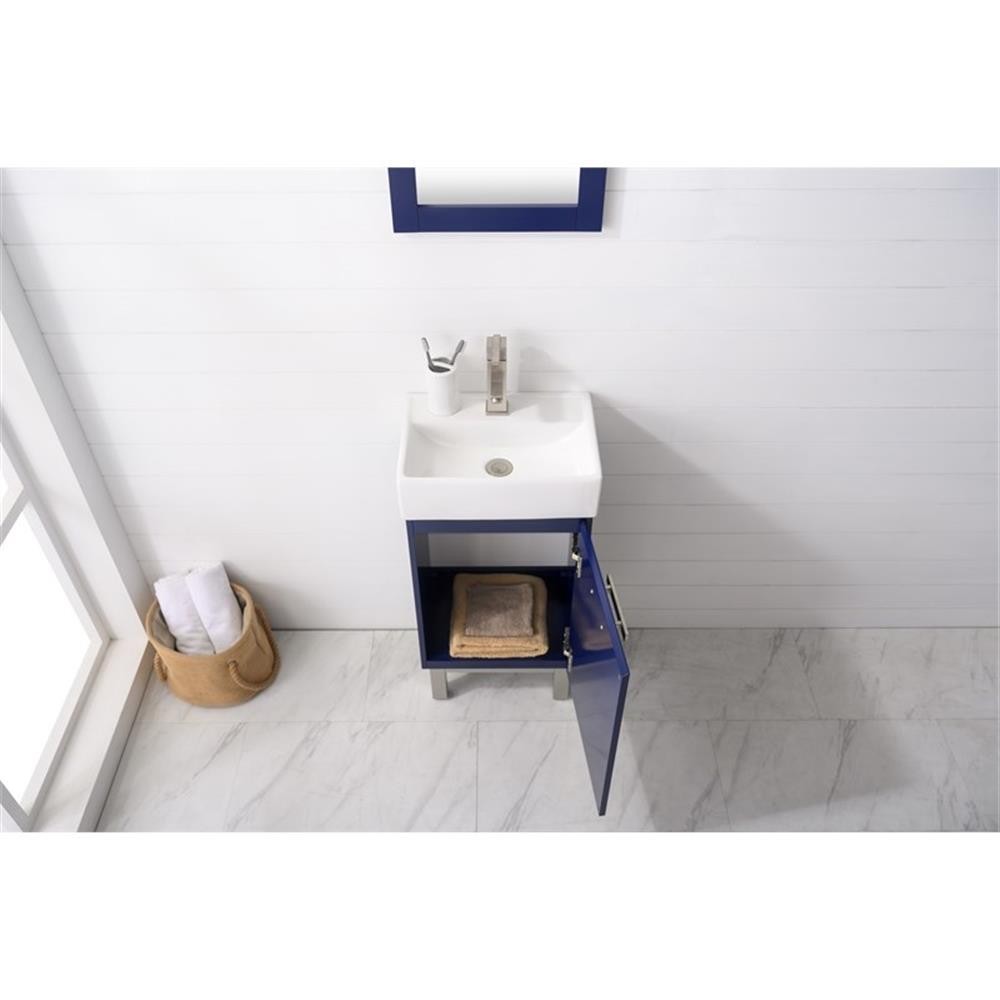 Design Element Stella 16.5″ Wood Single Sink Vanity in Blue