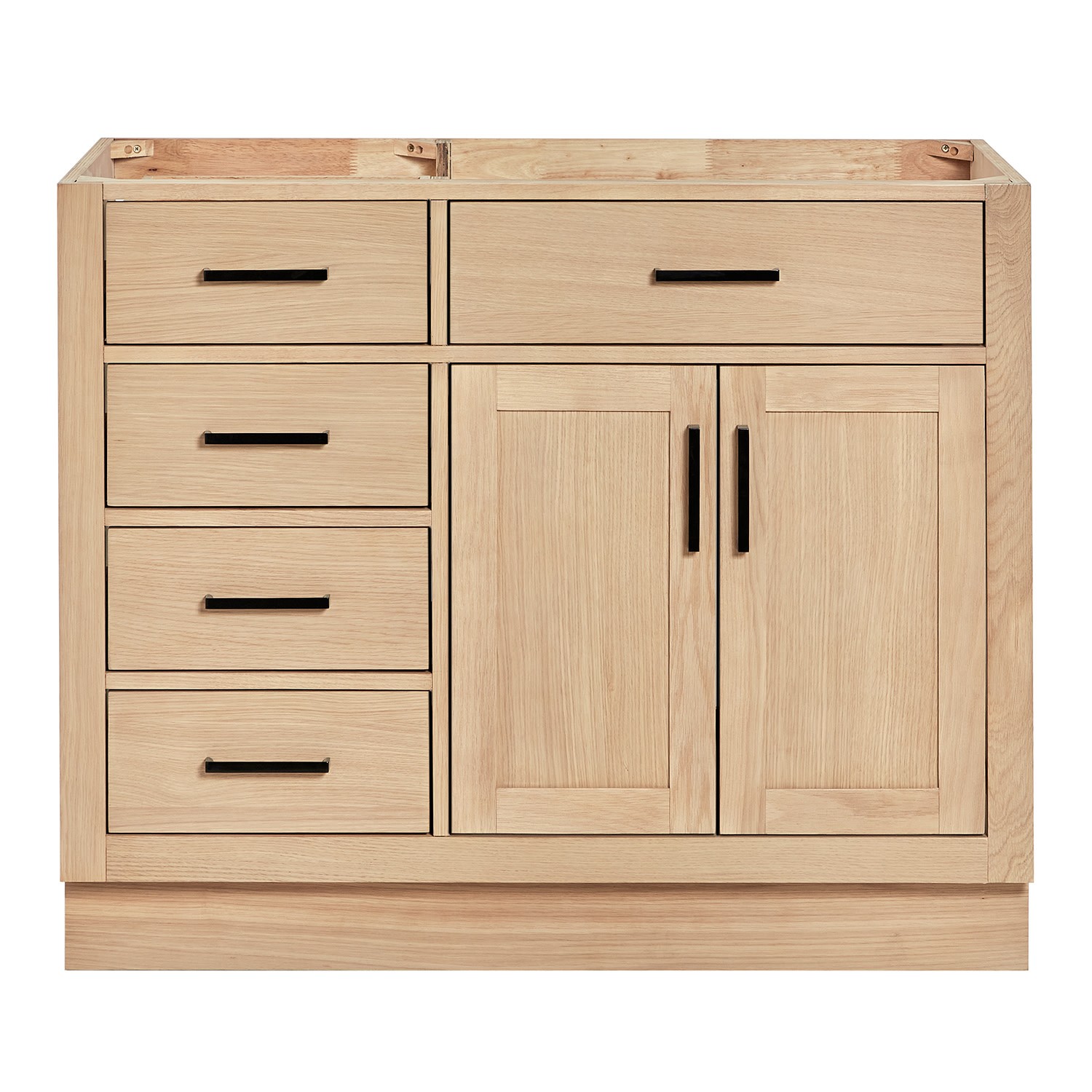Ariel T042S-R-BC Hepburn 42″ Single – Oak / Matte Black Hardware