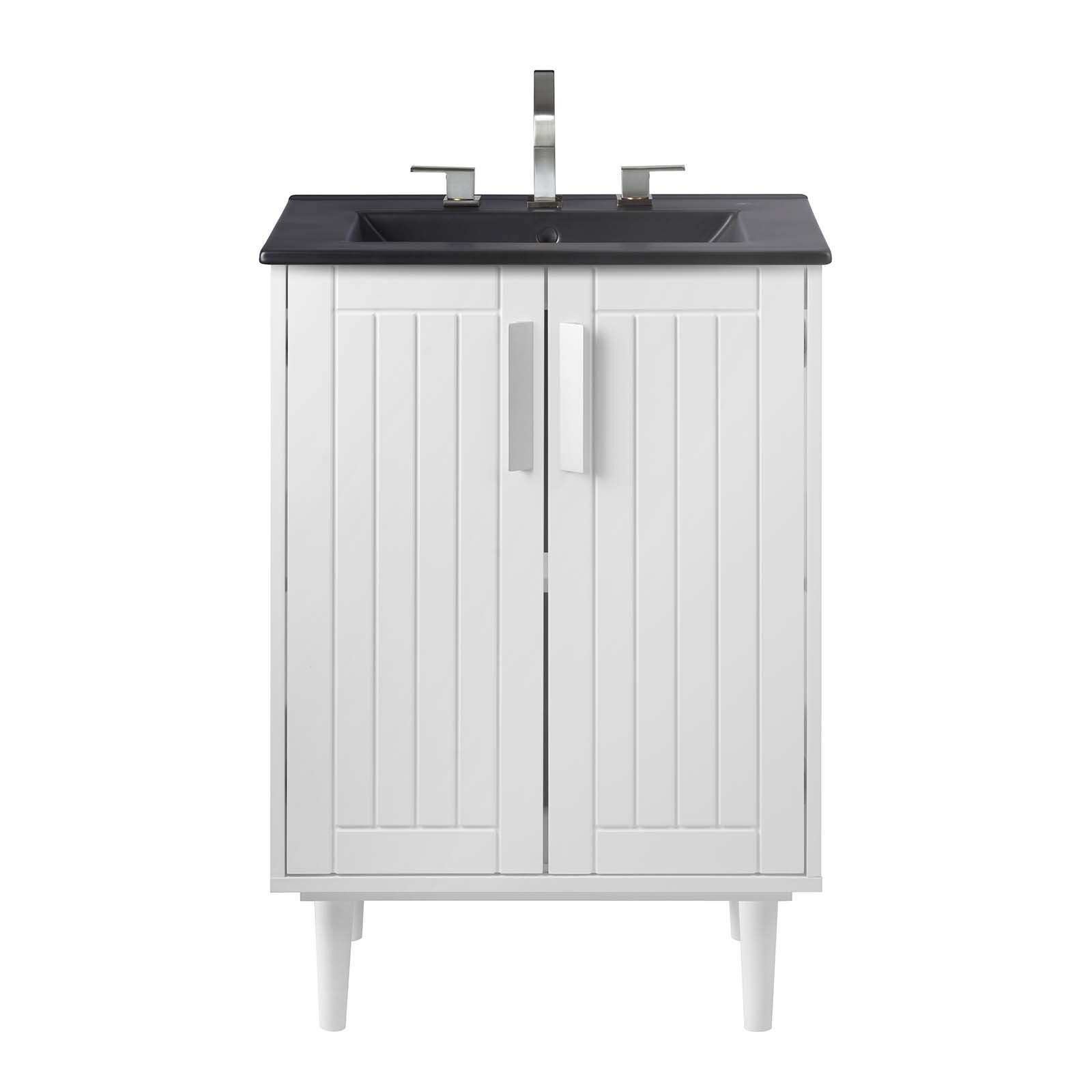 Modway Augusta 24″ Bathroom Vanity in White Black