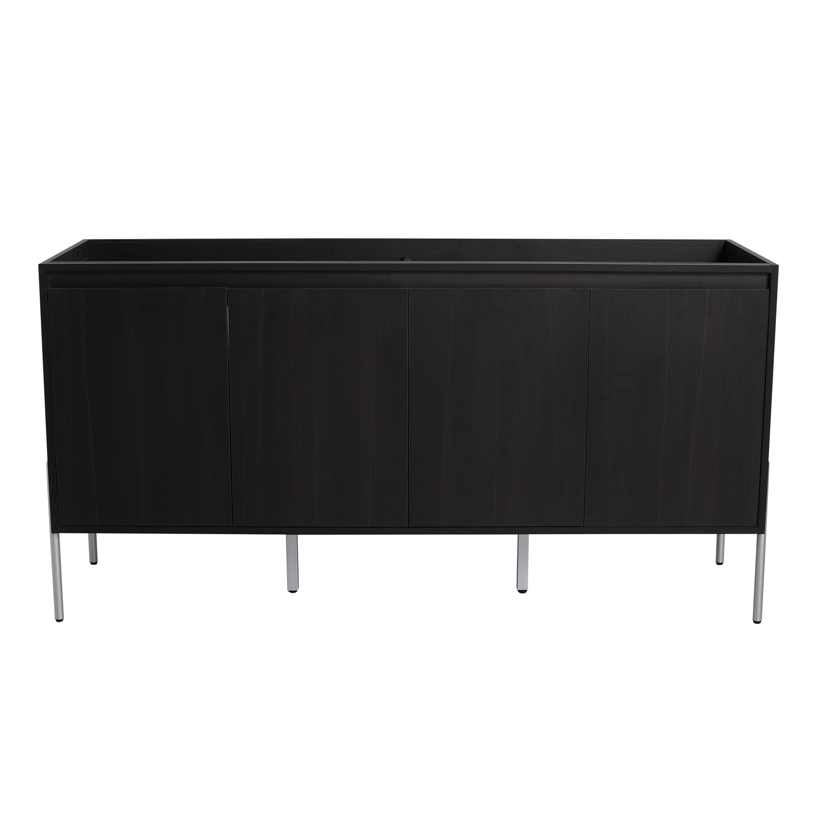 60 Inch Freestanding Bathroom Vanity Storage Cabinet Dark Oak Modern