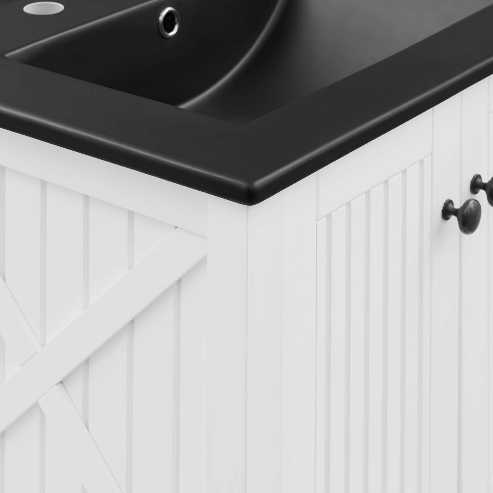 Modway Steam 24″ Bathroom Vanity With Sink in White Black