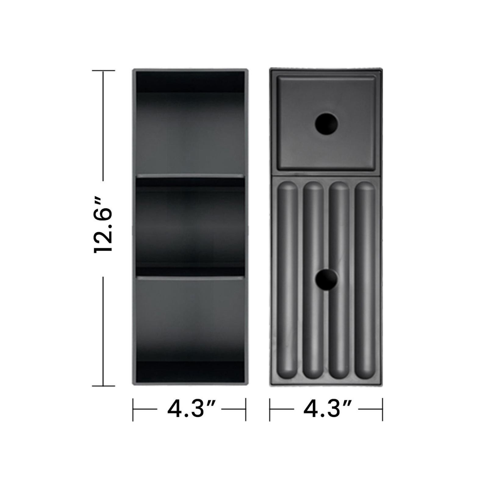 Pre-Assembled Floating Bathroom Vanity, 36-Inch Brushed Black Oak with Push