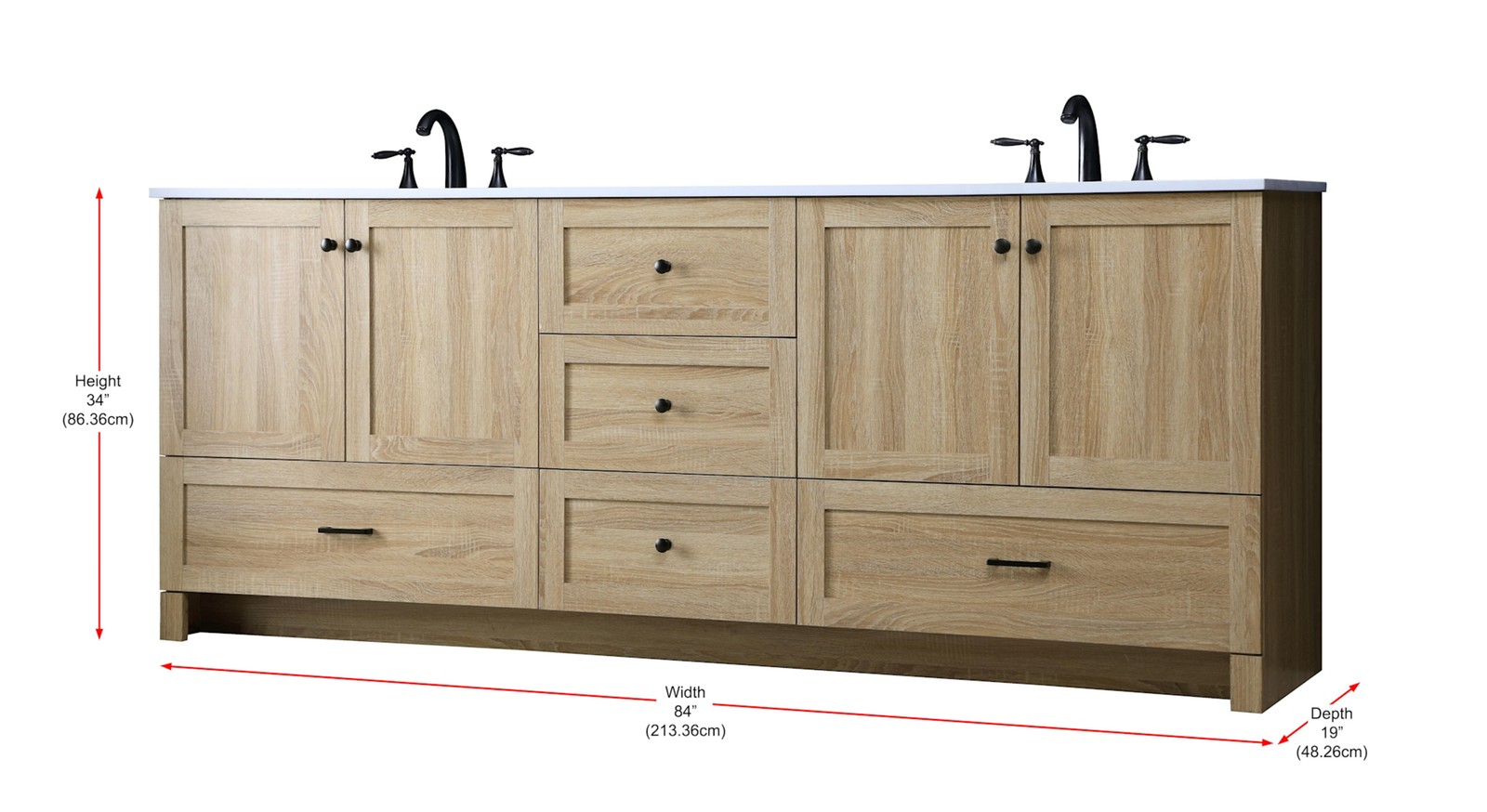 Elegant Lighting VF2884D Soma 84″ – Wood