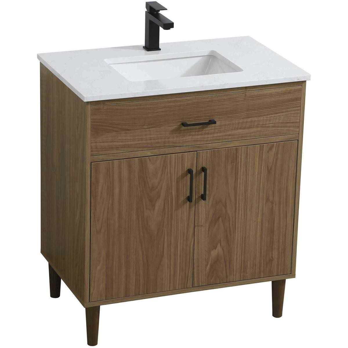 Elegant Lighting VF25030WB Chandler Vanity Walnut Brown