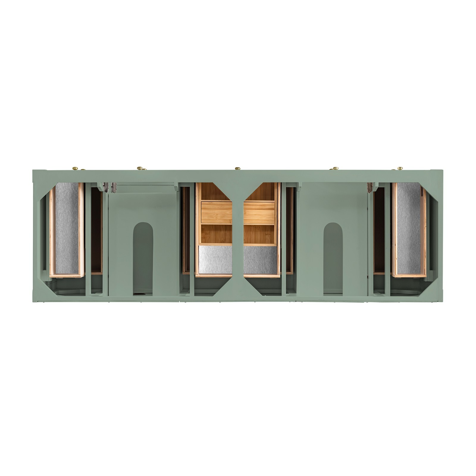 72in James Martin Breckenridge 330-V72-SC Vanity Base Only, Smokey Celadon