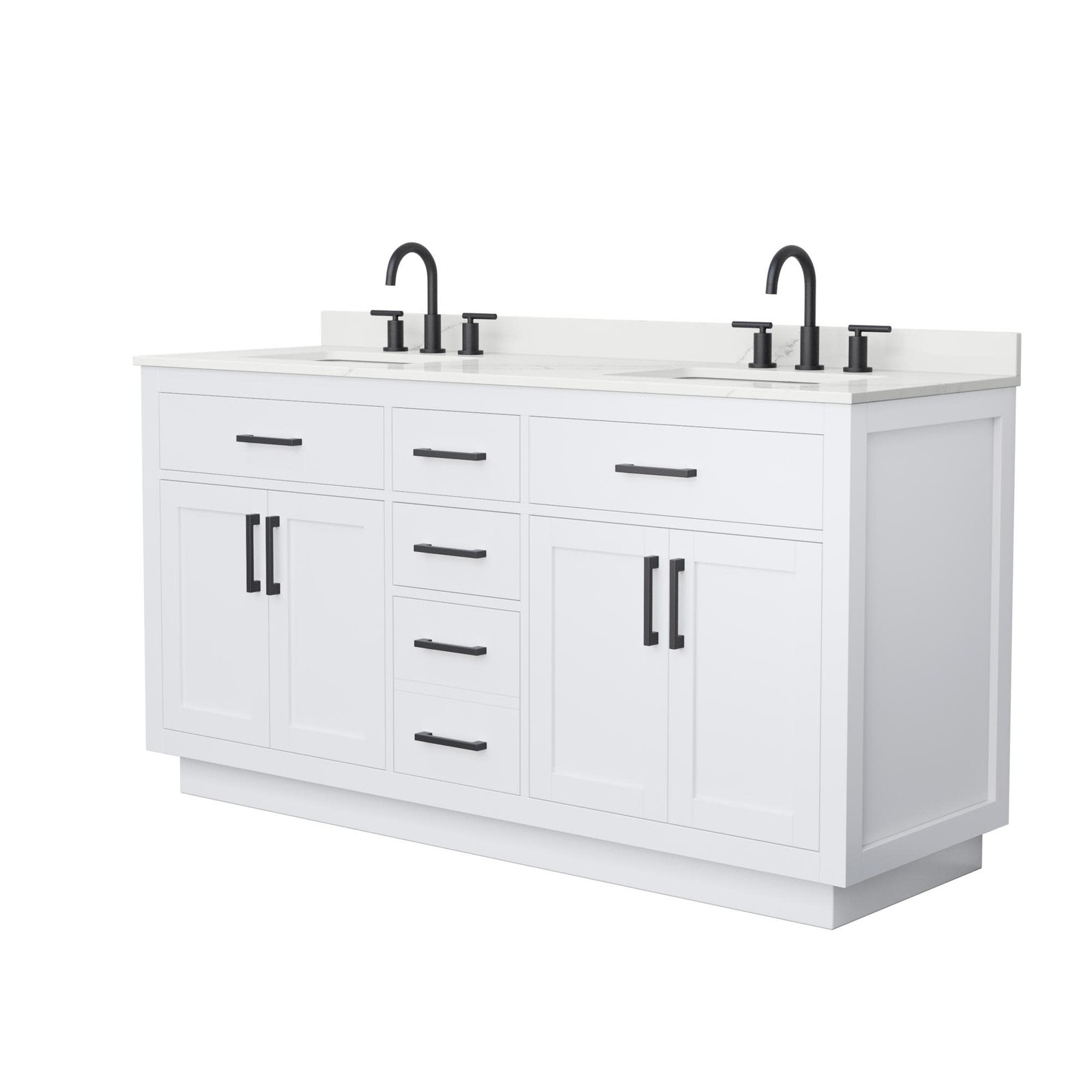 Wyndham Collection WCG262666D-QTZ-US3MXX Beckett TK 66″ – White / Giotto Quartz