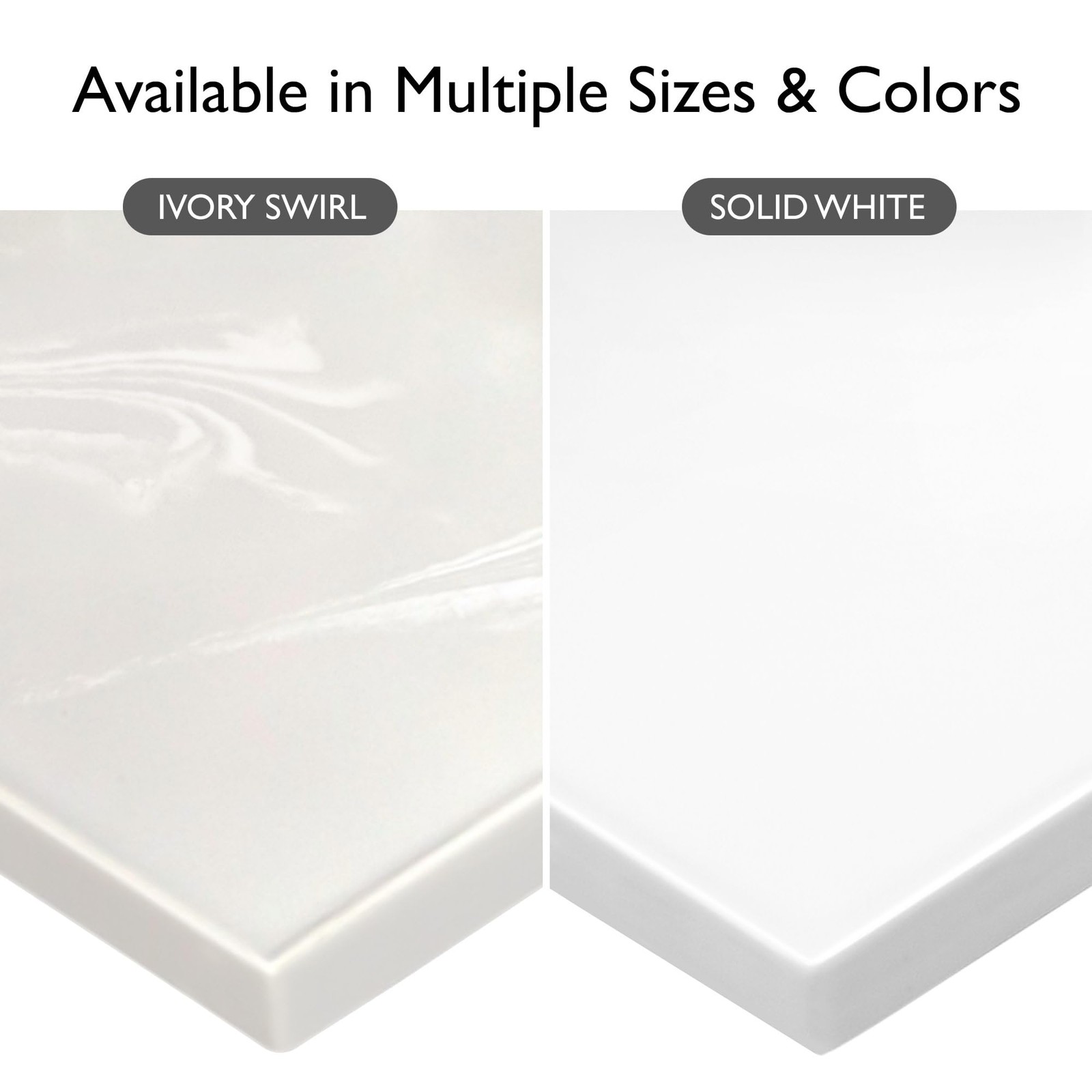 Pemberly Row Cultured Marble White on White Vanity Top (37″ x 22″)