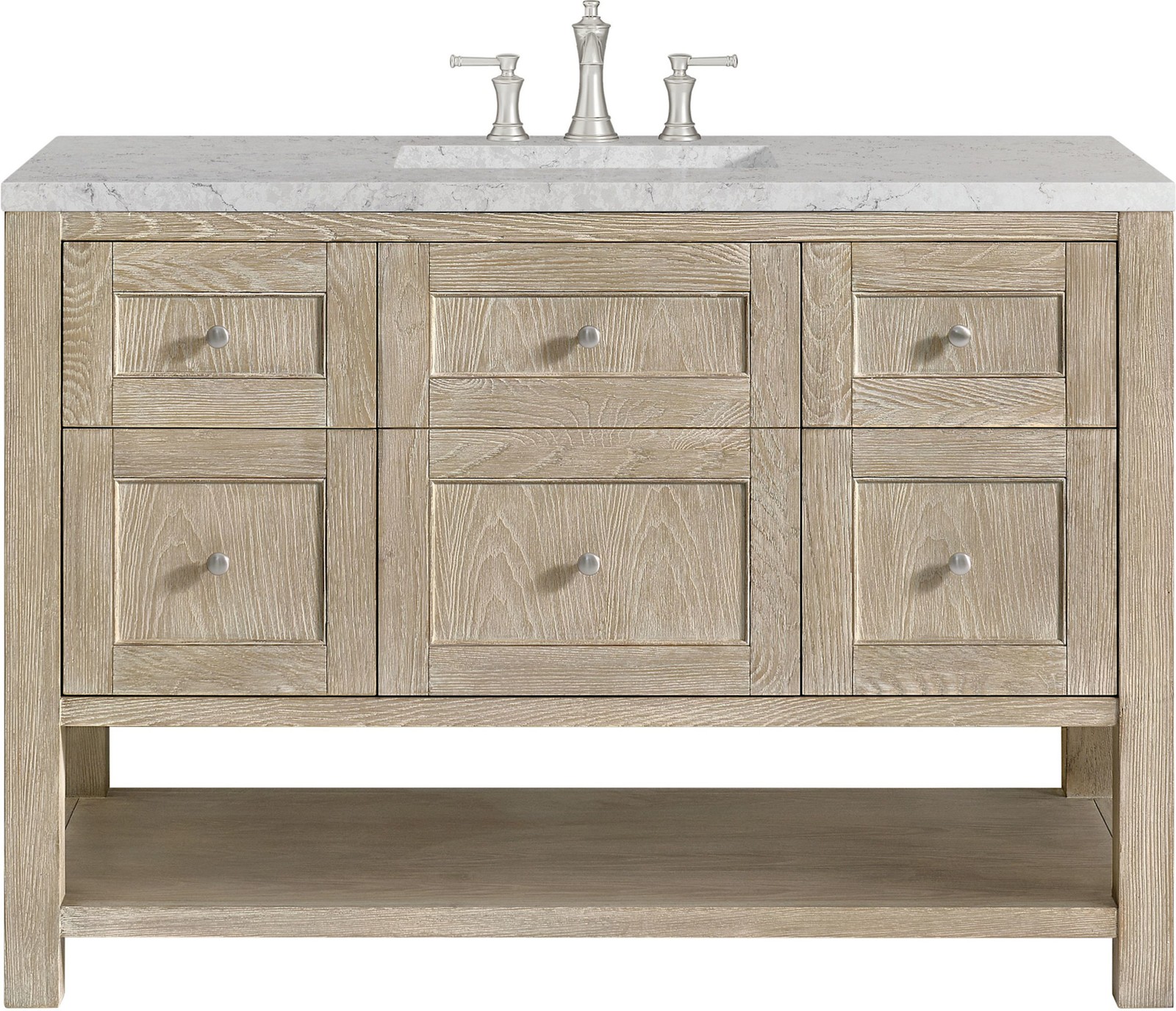 James Martin Vanities 330-V48-FEJP Breckenridge 48″ – Whitewashed Oak