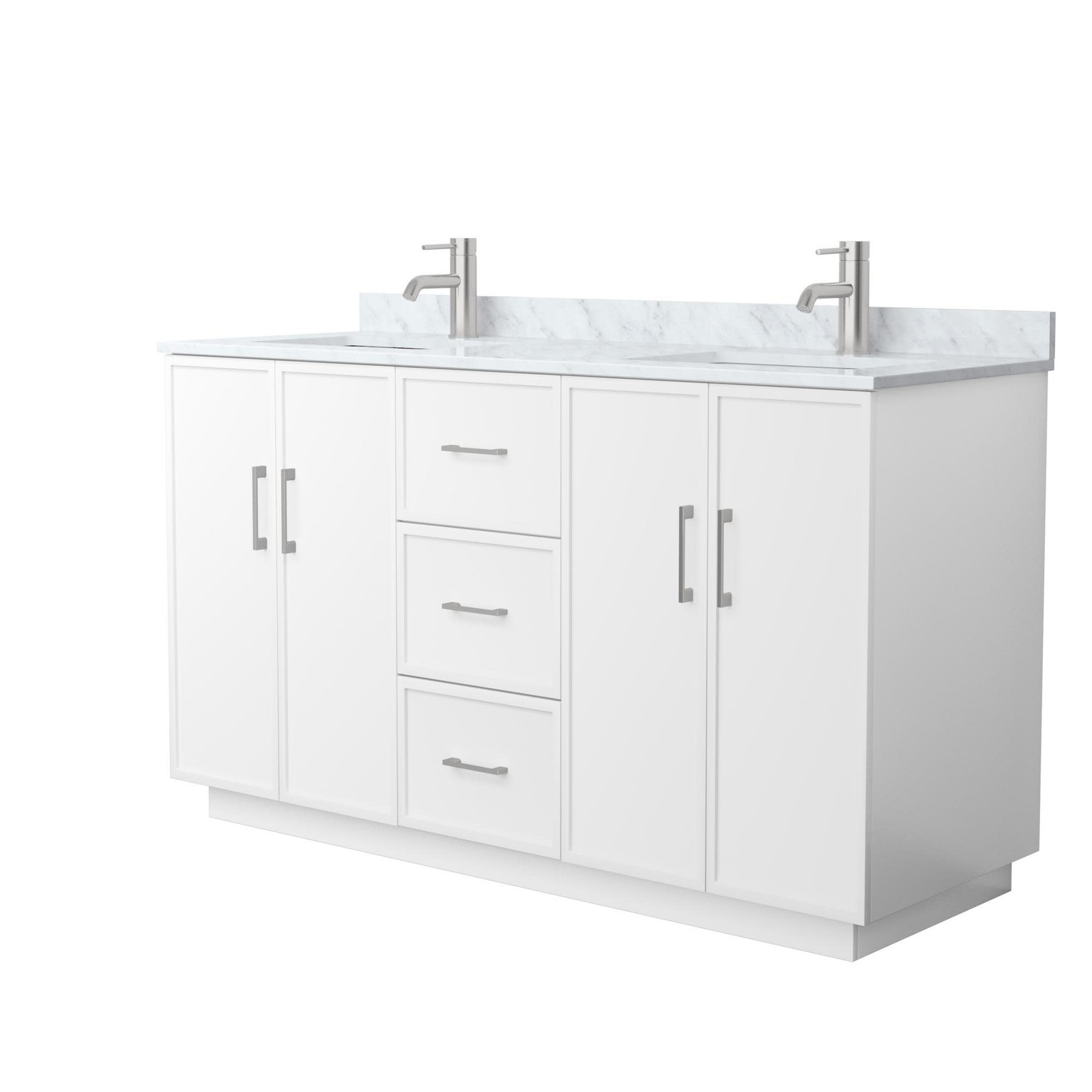 Wyndham Collection WCH7474-60D-CMUNS-MXX Elan TK 60″ – White / Brushed Nickel