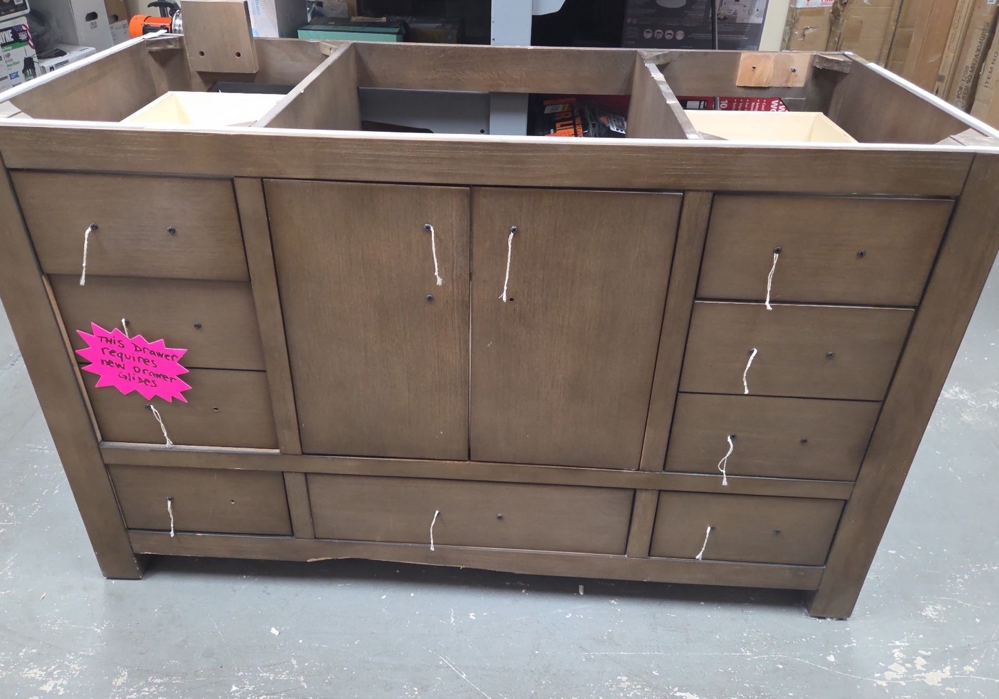 Pick Up Only MISENO Alanya 48″ Freestanding Single Basin Cabinet + Sink, Damaged